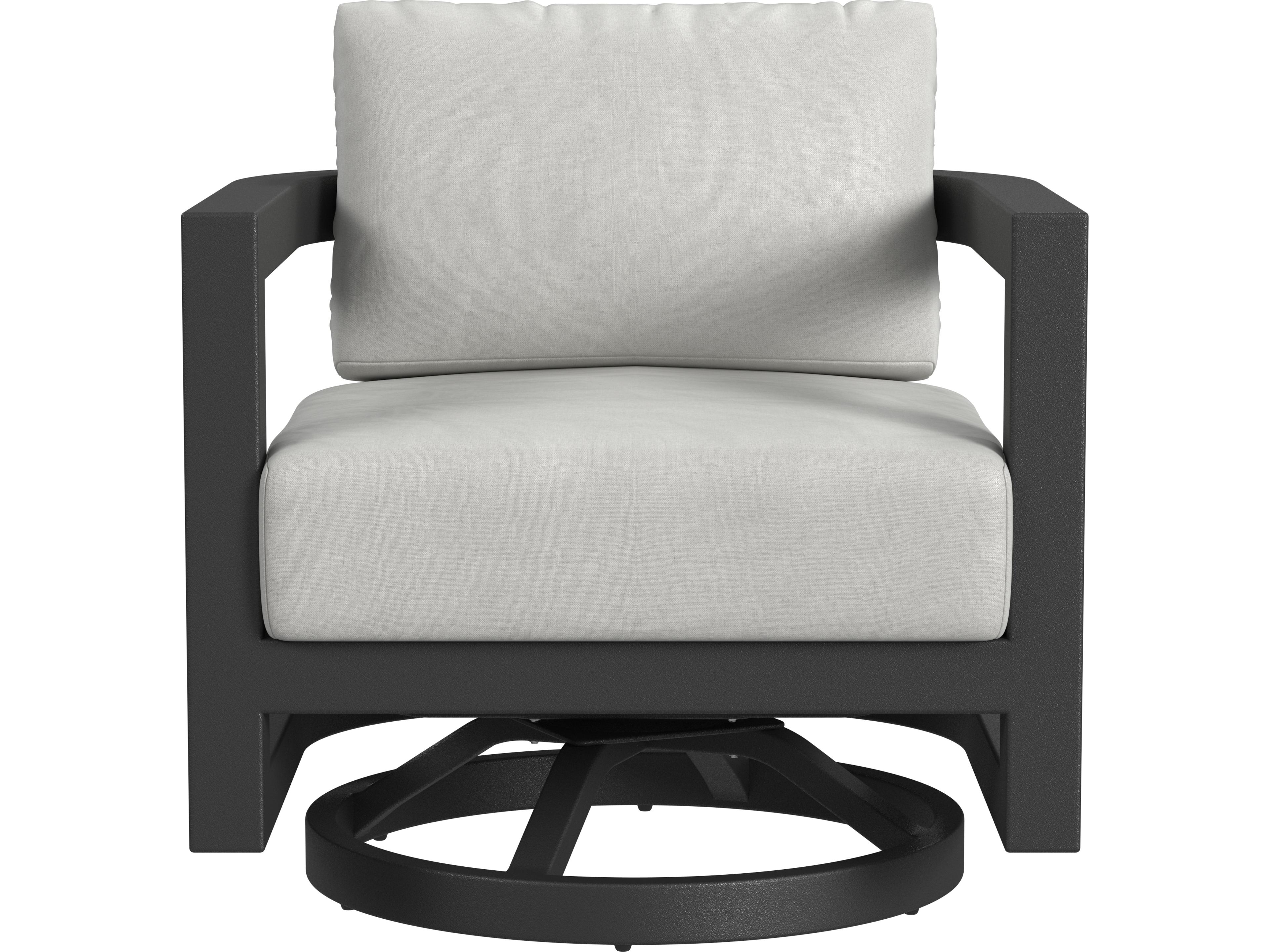 Sunset West Malibu Swivel Chair in Cast Silver