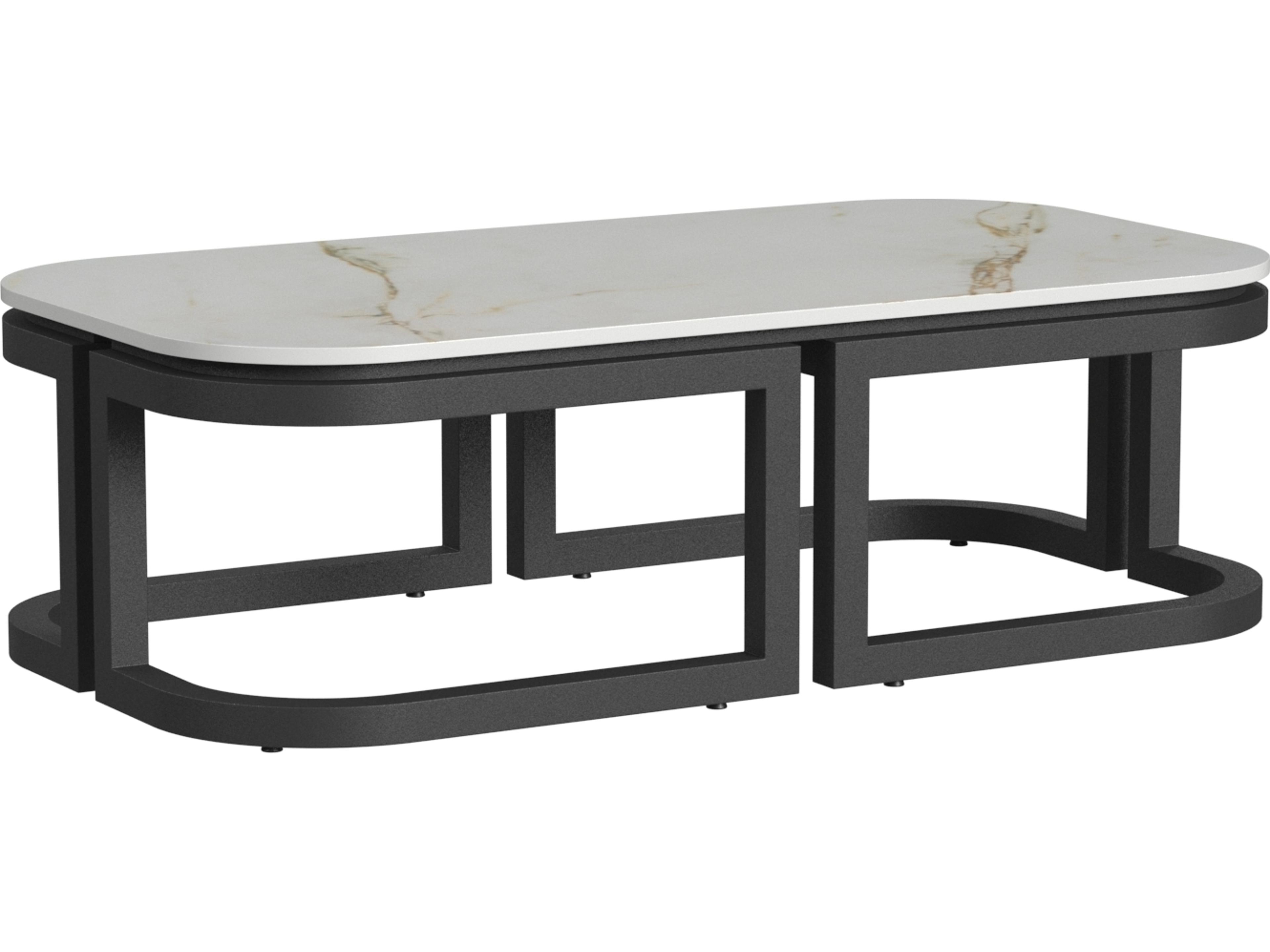 Malibu - Aluminum Rectangular Coffee Table