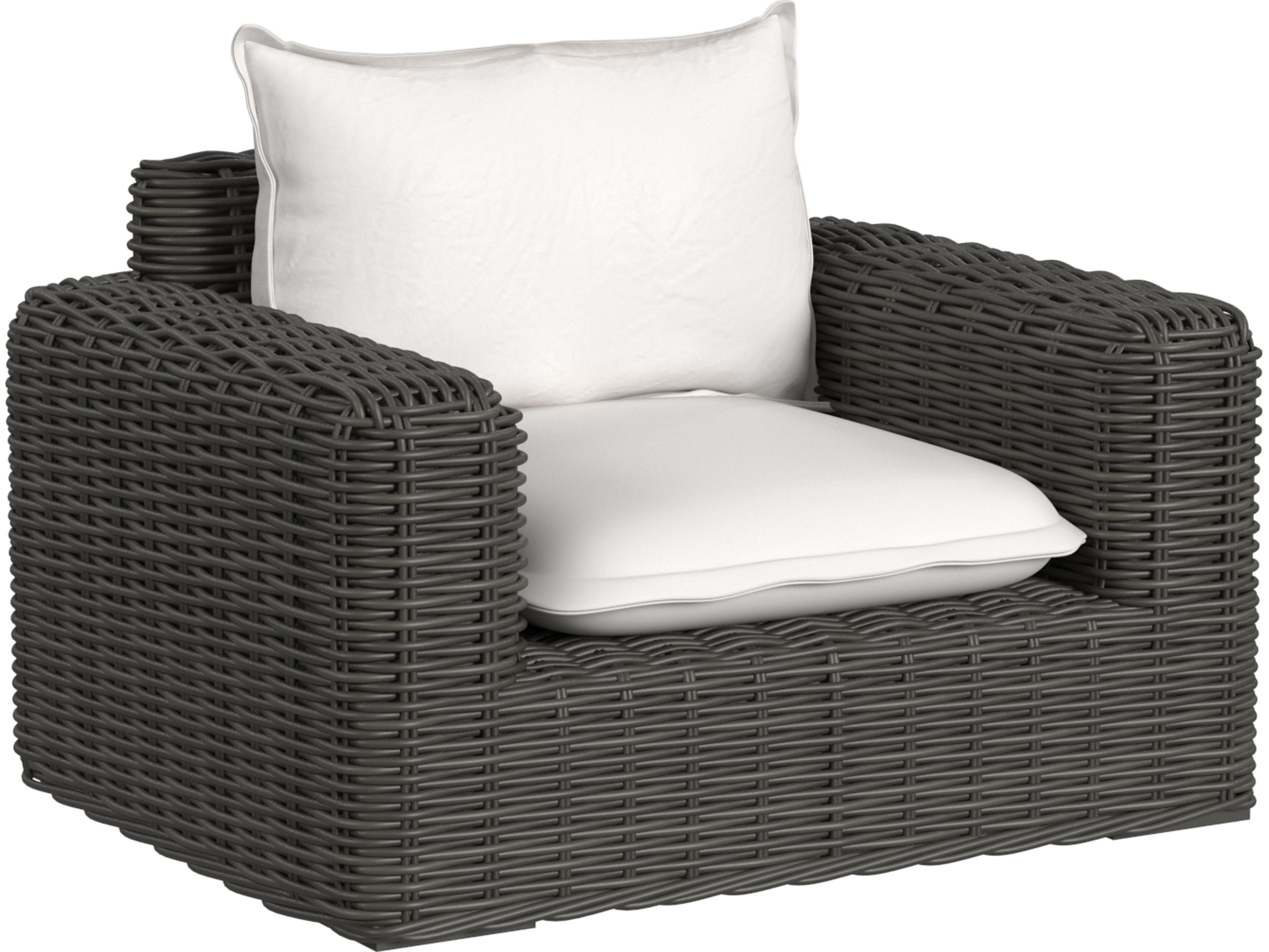 Cabo Oversized Club Chair in Soothe Pearl with Flange Welt