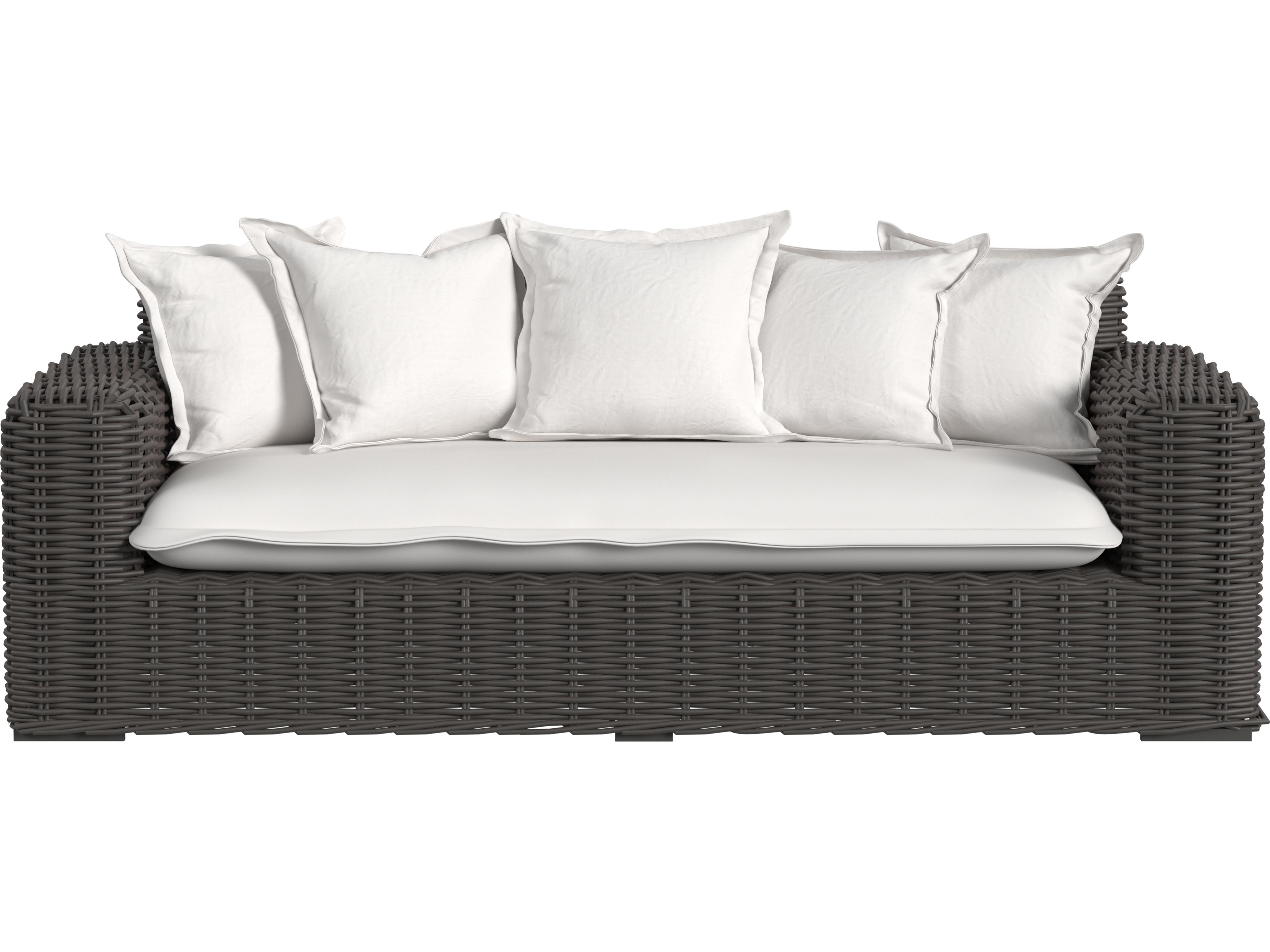 Sunset West Cabo Loveseat in Soothe Pearl with Flange Welt
