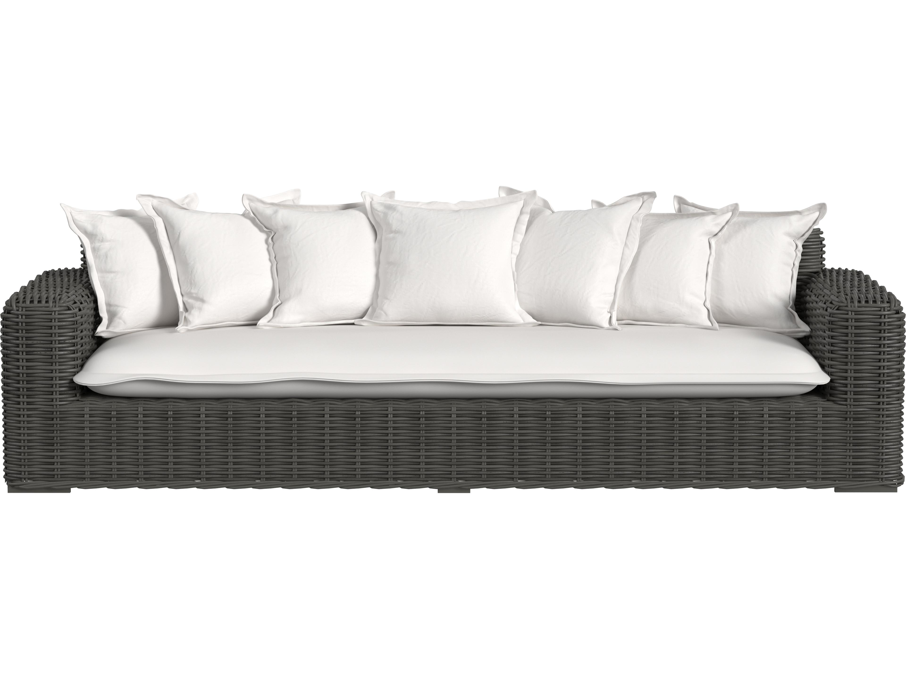 Sunset West Cabo Sofa in Soothe Pearl with Flange Welt