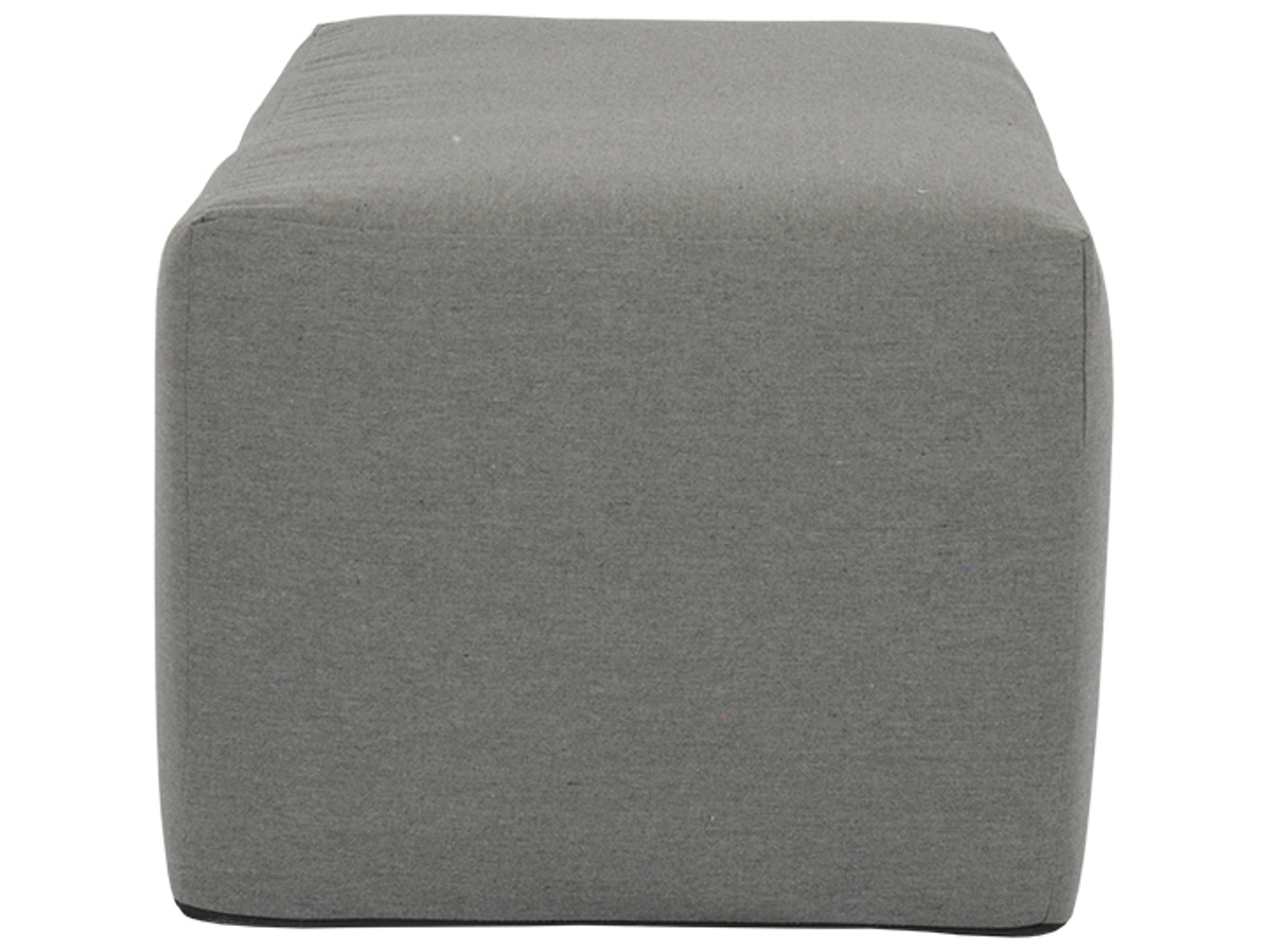 Sunset West Pouf Rectangular Coffee Table Outdoor Ottoman in Heritage Granite