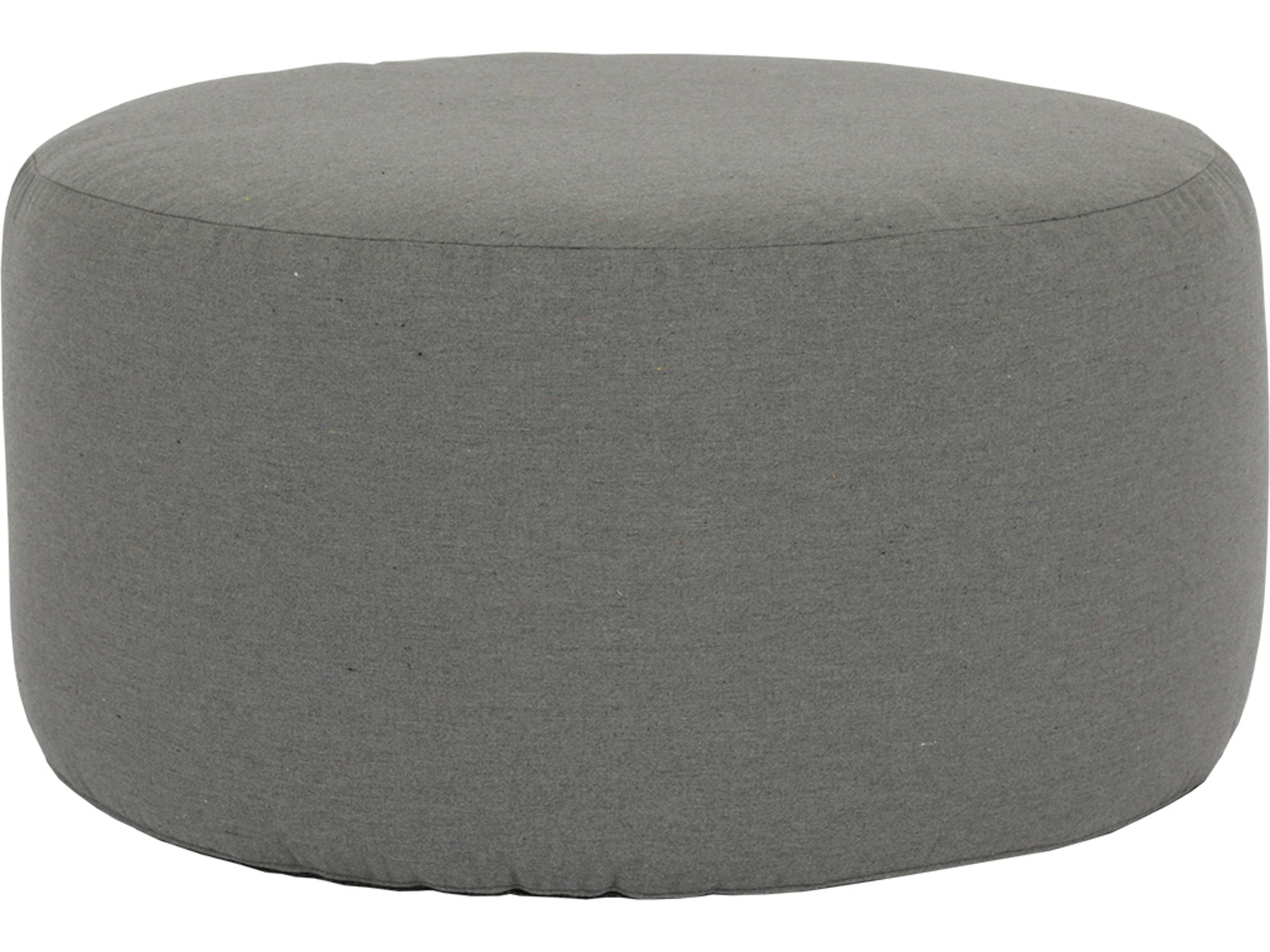 Pouf 36'' Round Coffee Table Outdoor Patio Ottoman in Heritage Granite