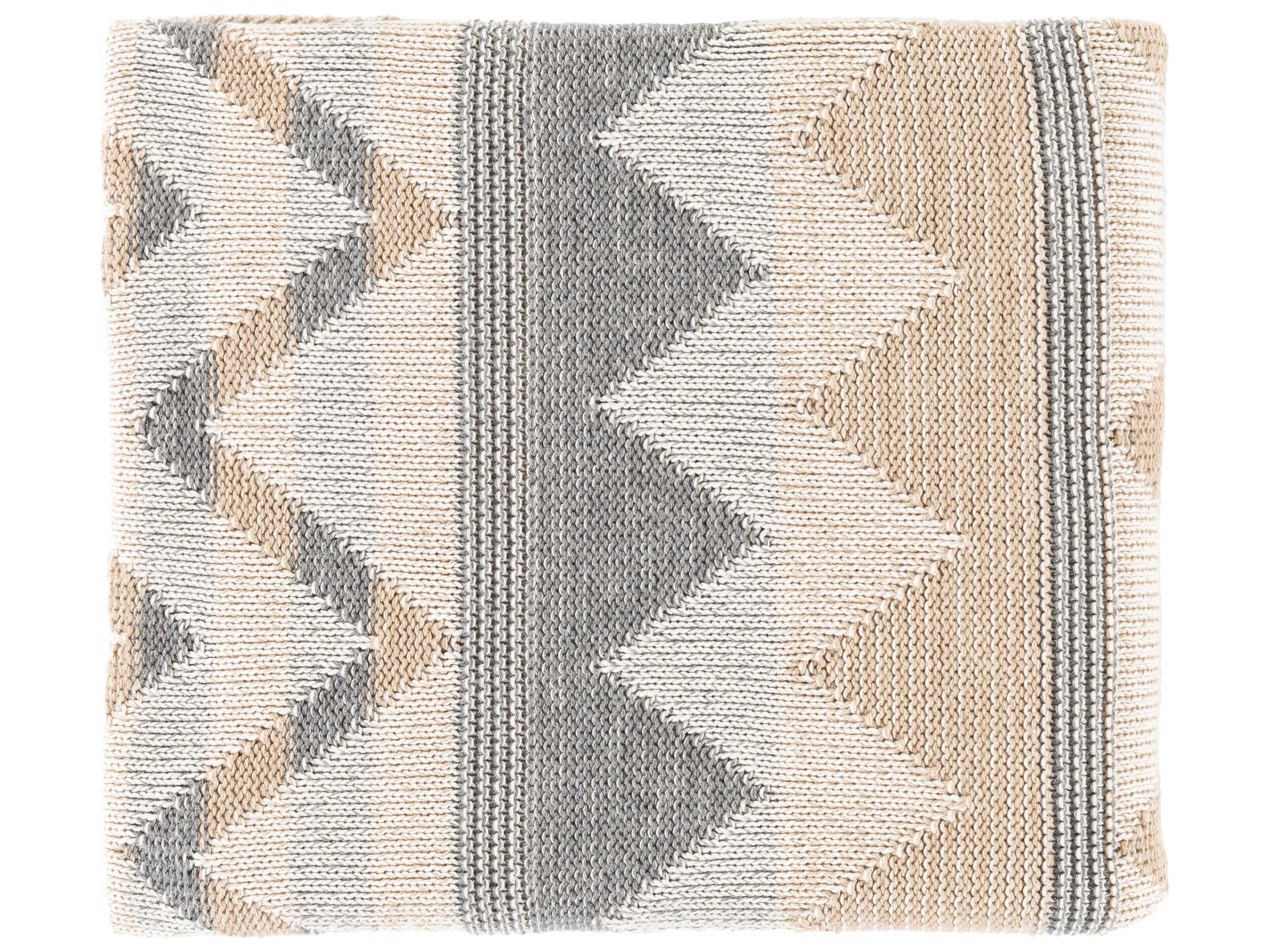 Adara Tan / Ivory / Charcoal Throw