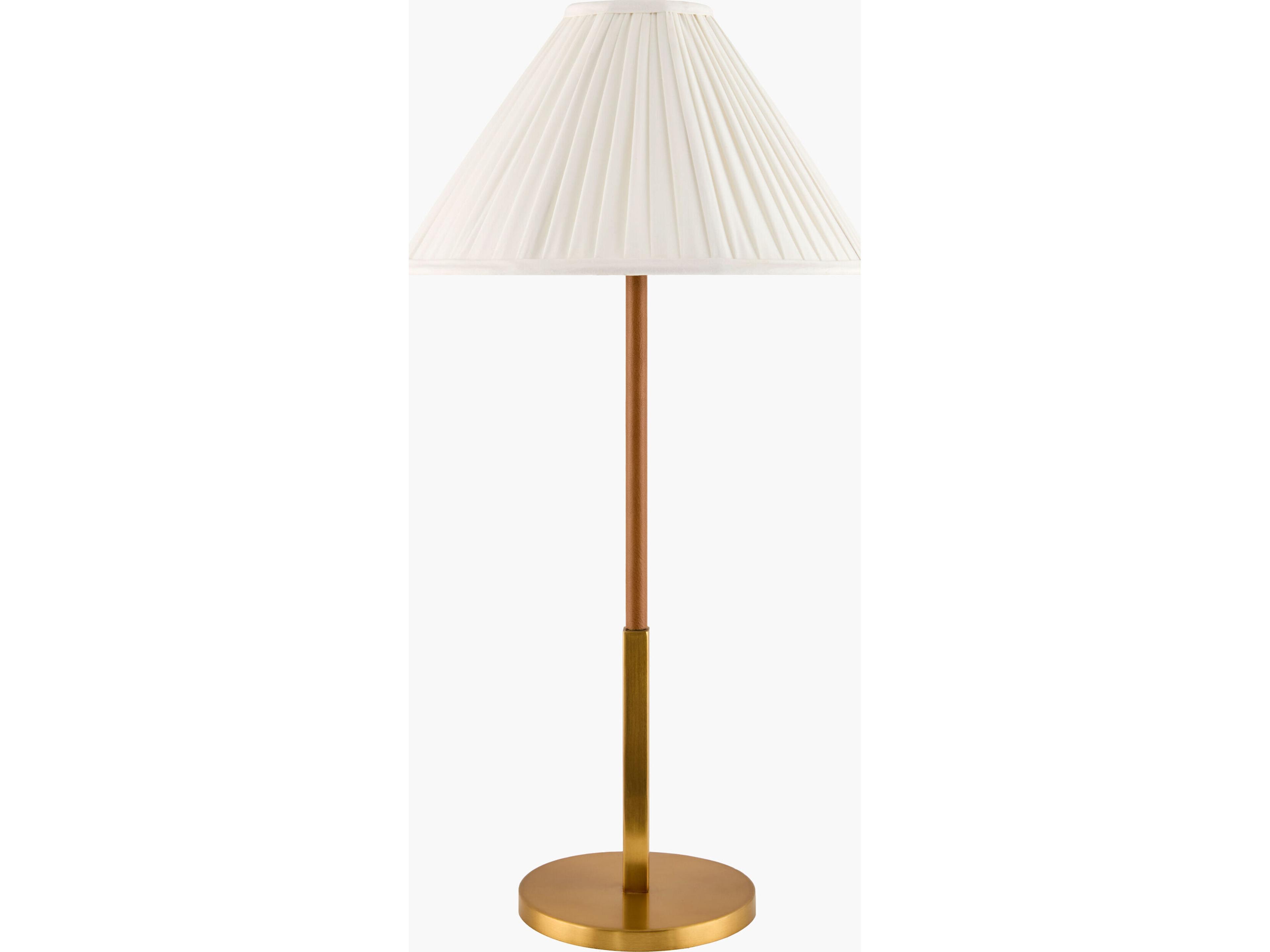 Abisko Gold White Cotton Buffet Lamp Set of 2