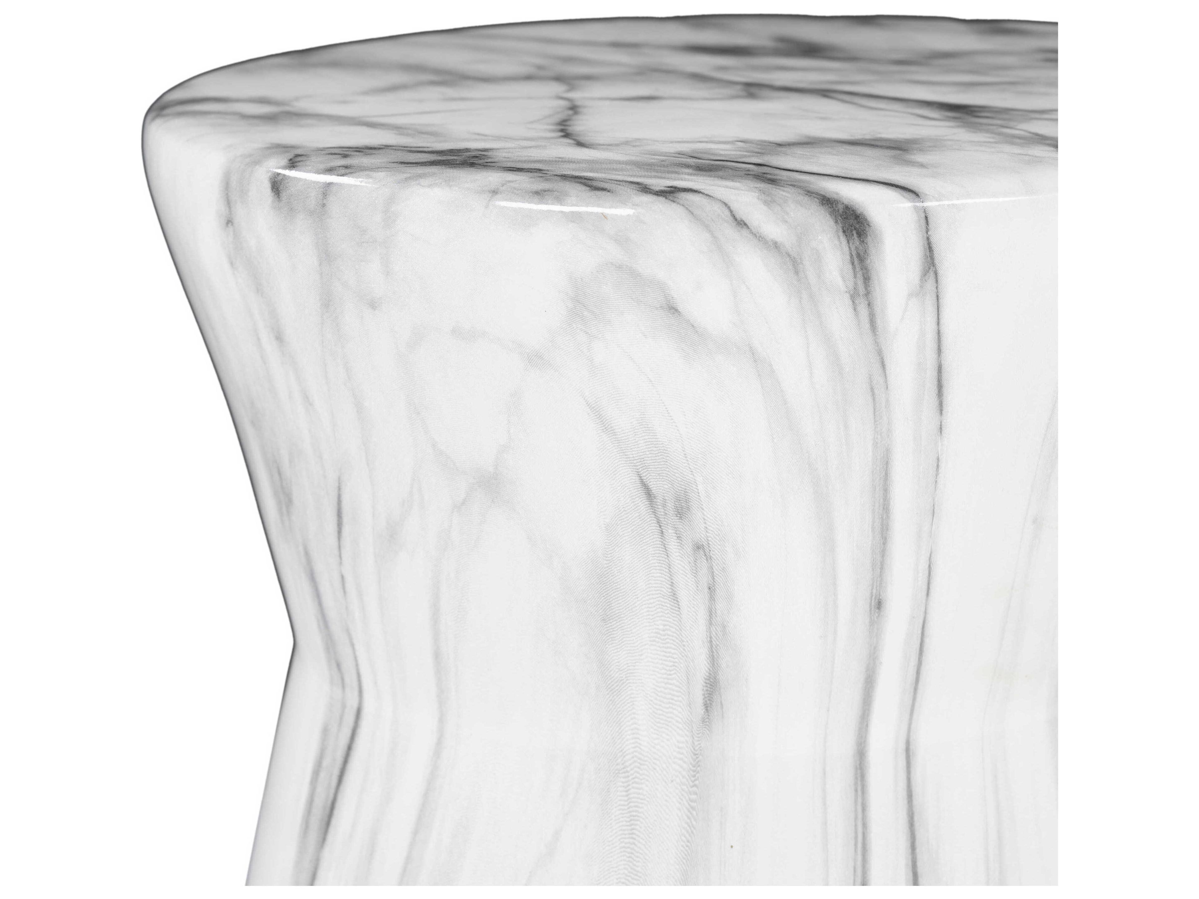 Surya Abruzzo Gray White Accent Stool