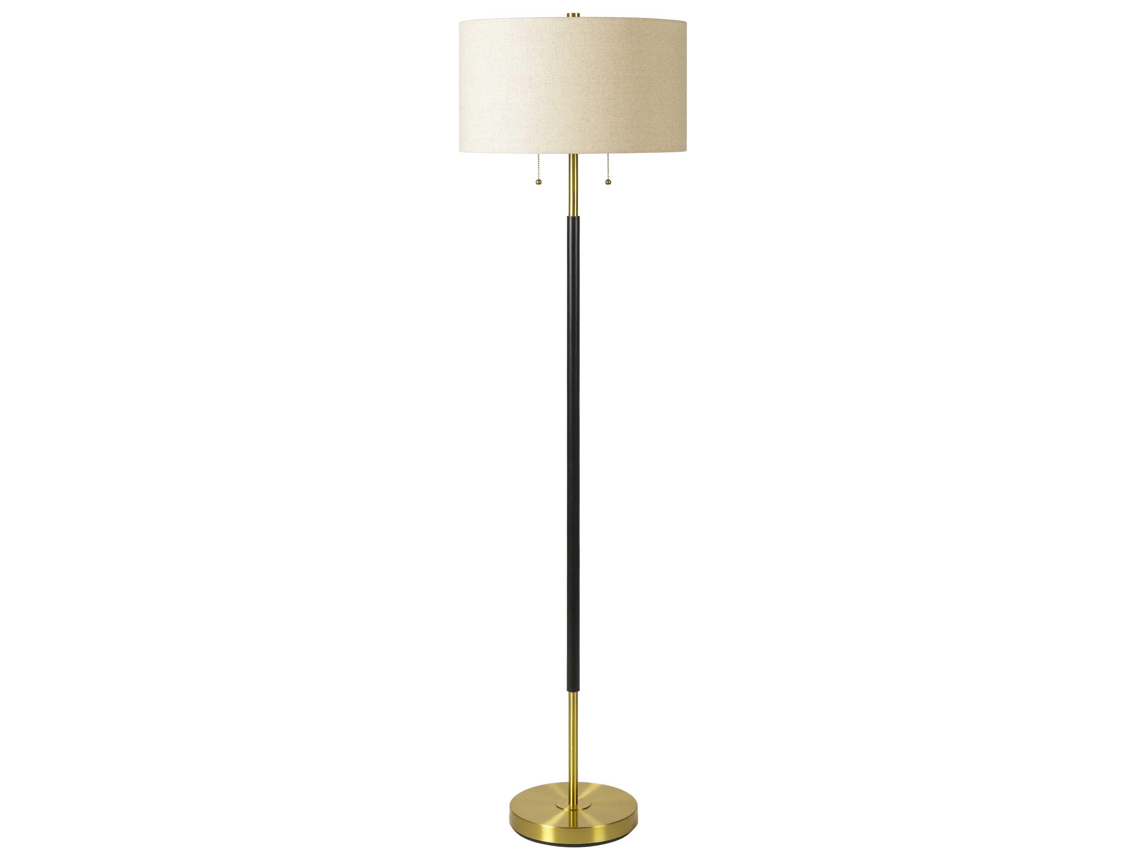 Aberdeen Gold Black Floor Lamp