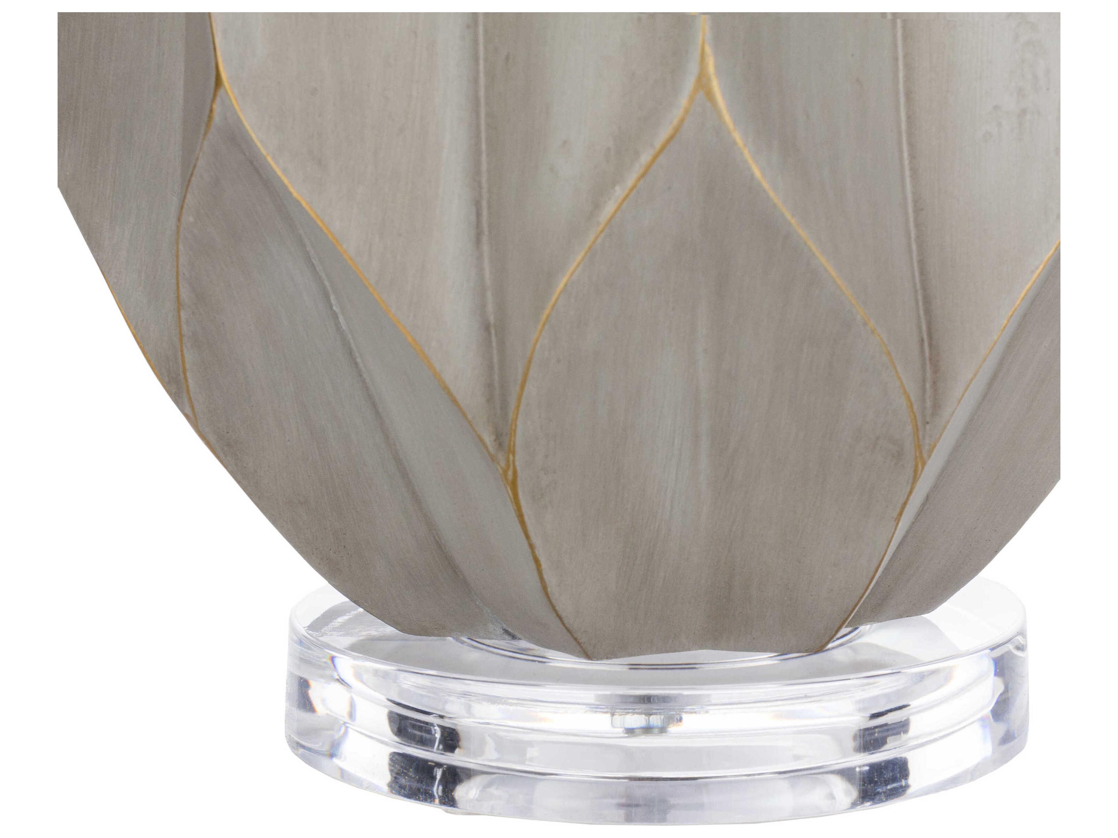 Surya Alpena Light Gray Linen Buffet Lamp