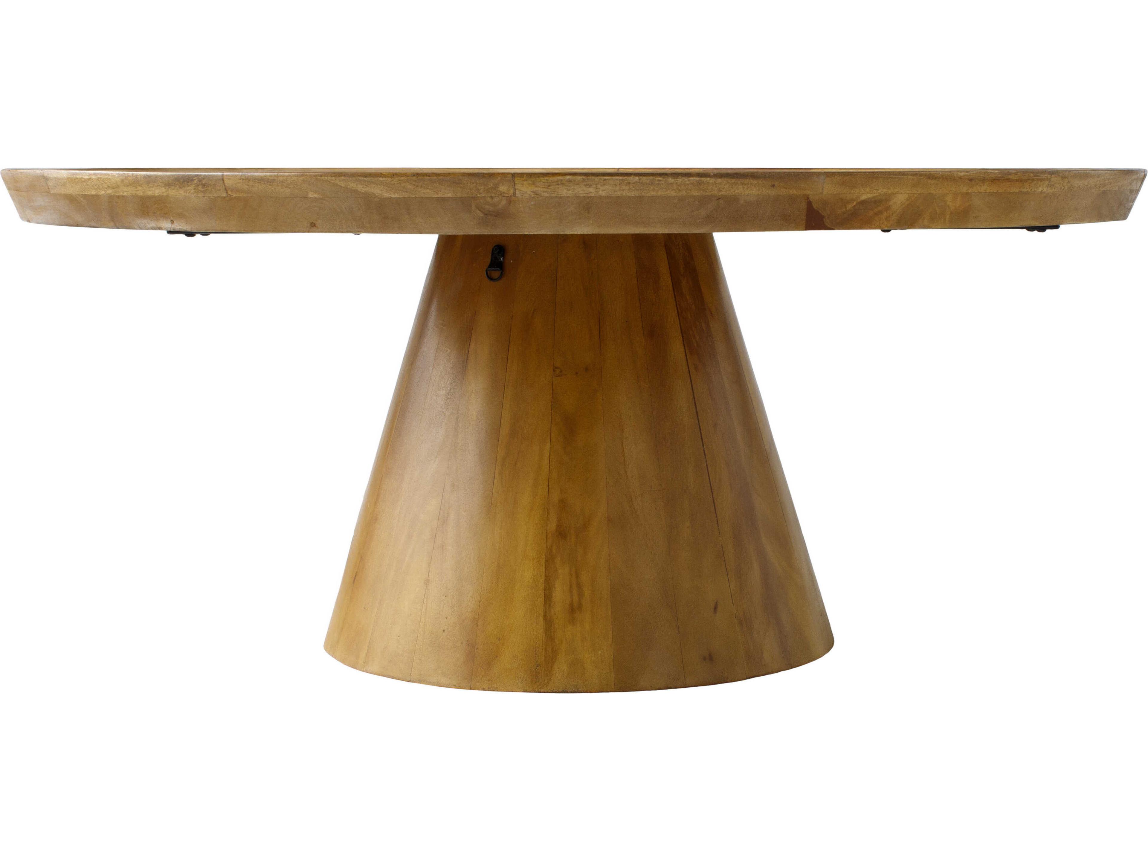 Surya Amira Round Wood Brown Coffee Table