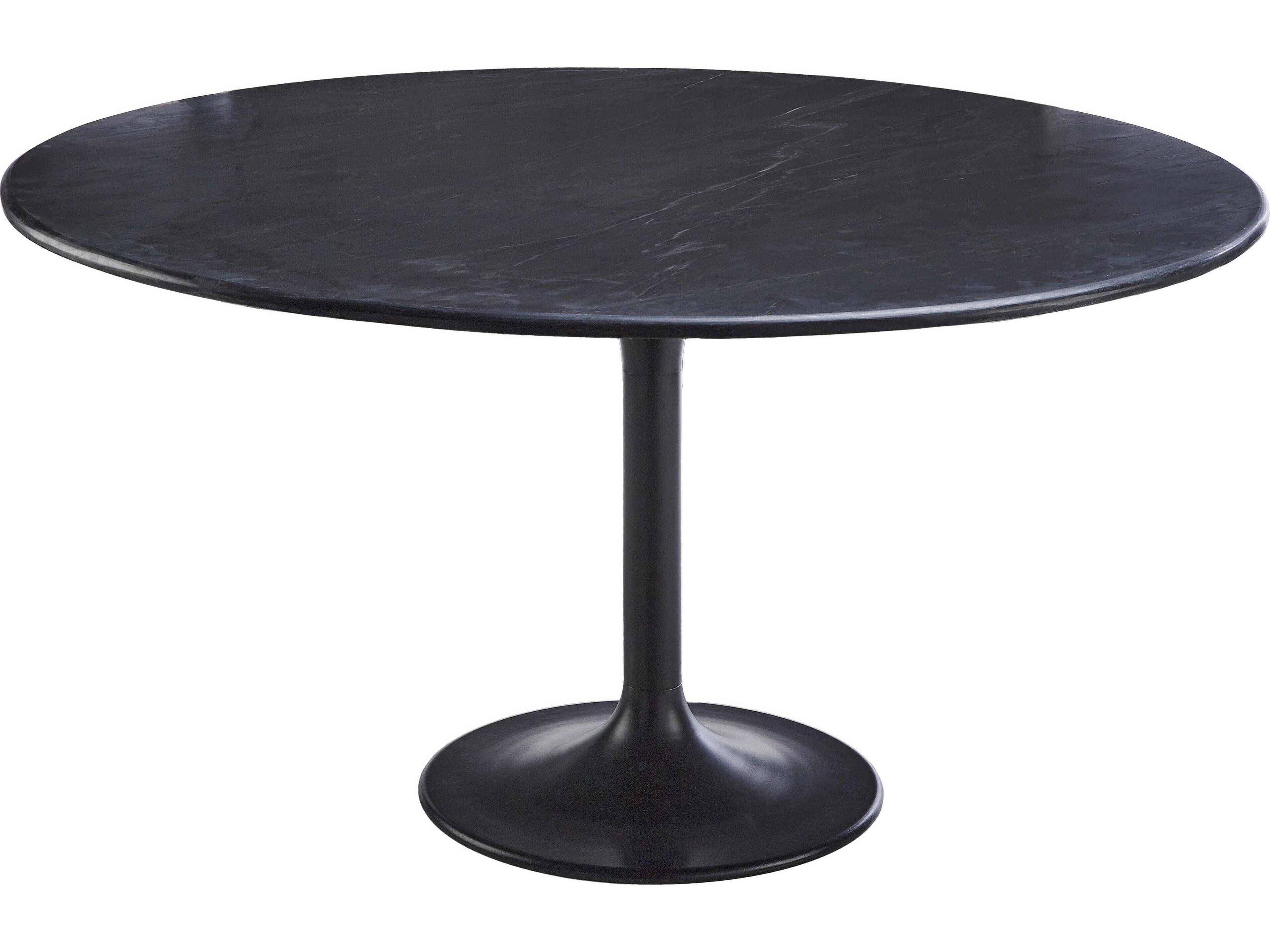 Anatalia Round Marble Black Dining Table