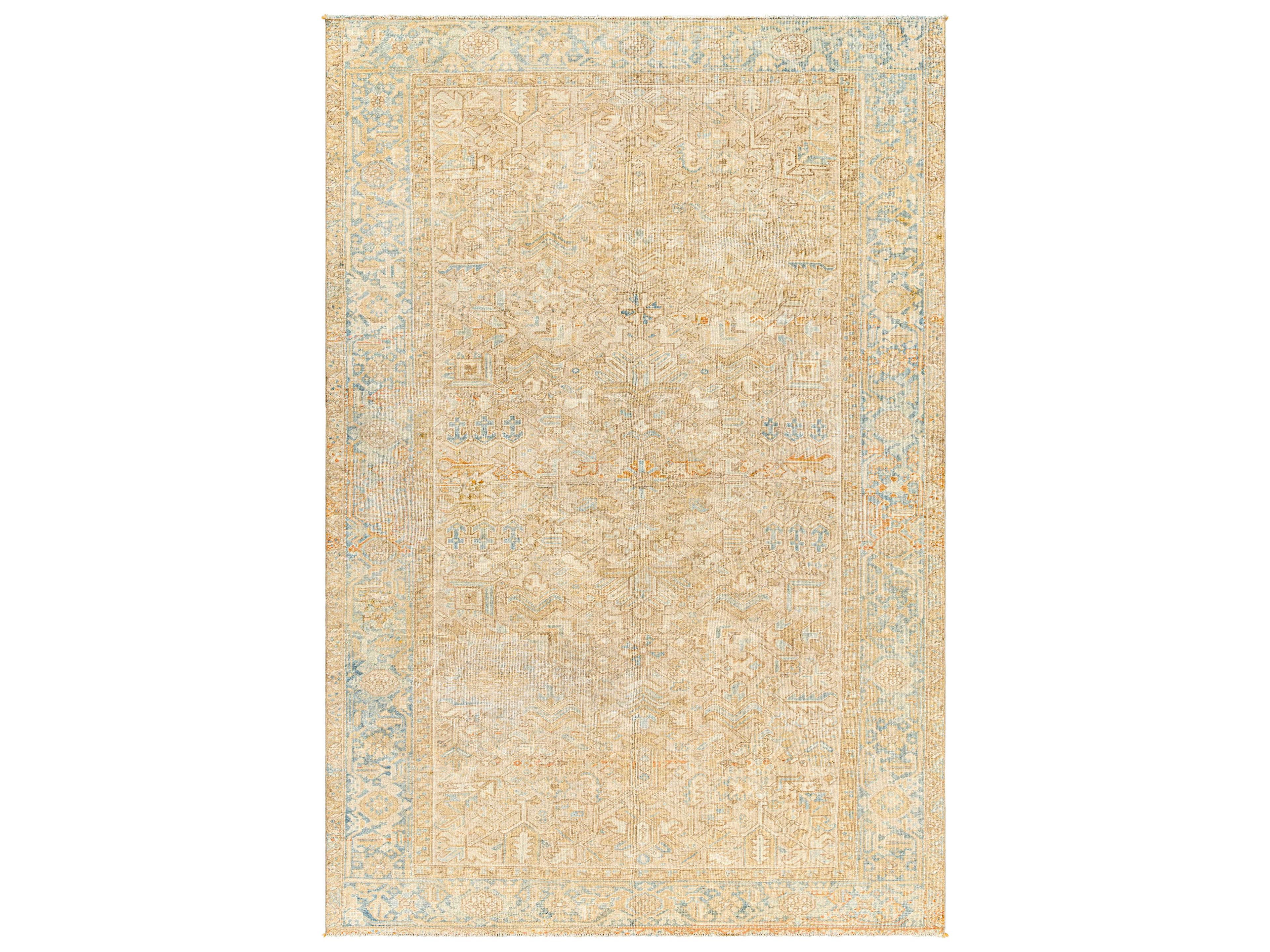 Antique One Of A Kind Bordered Area Rug