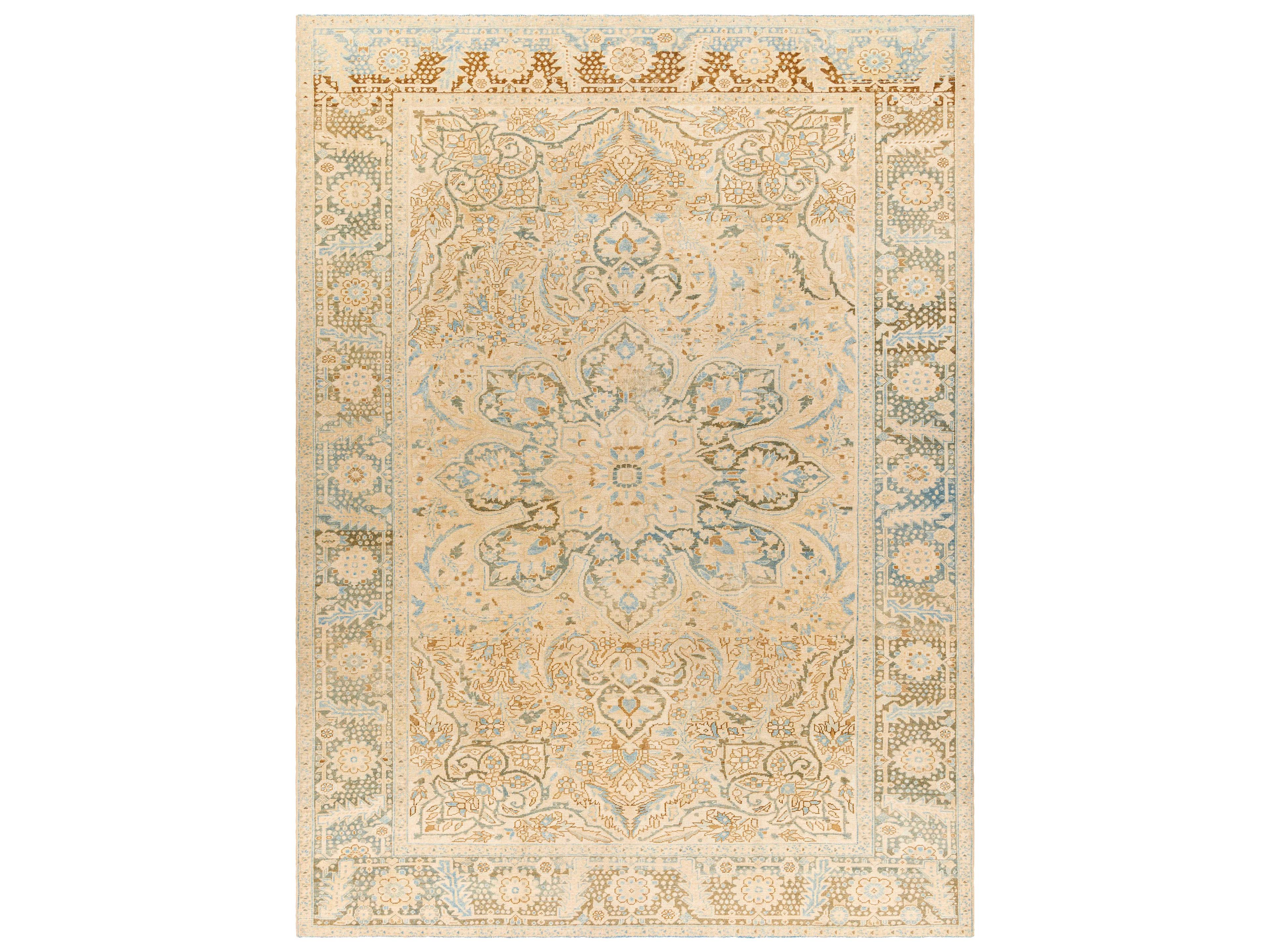 Antique One Of A Kind Bordered Area Rug