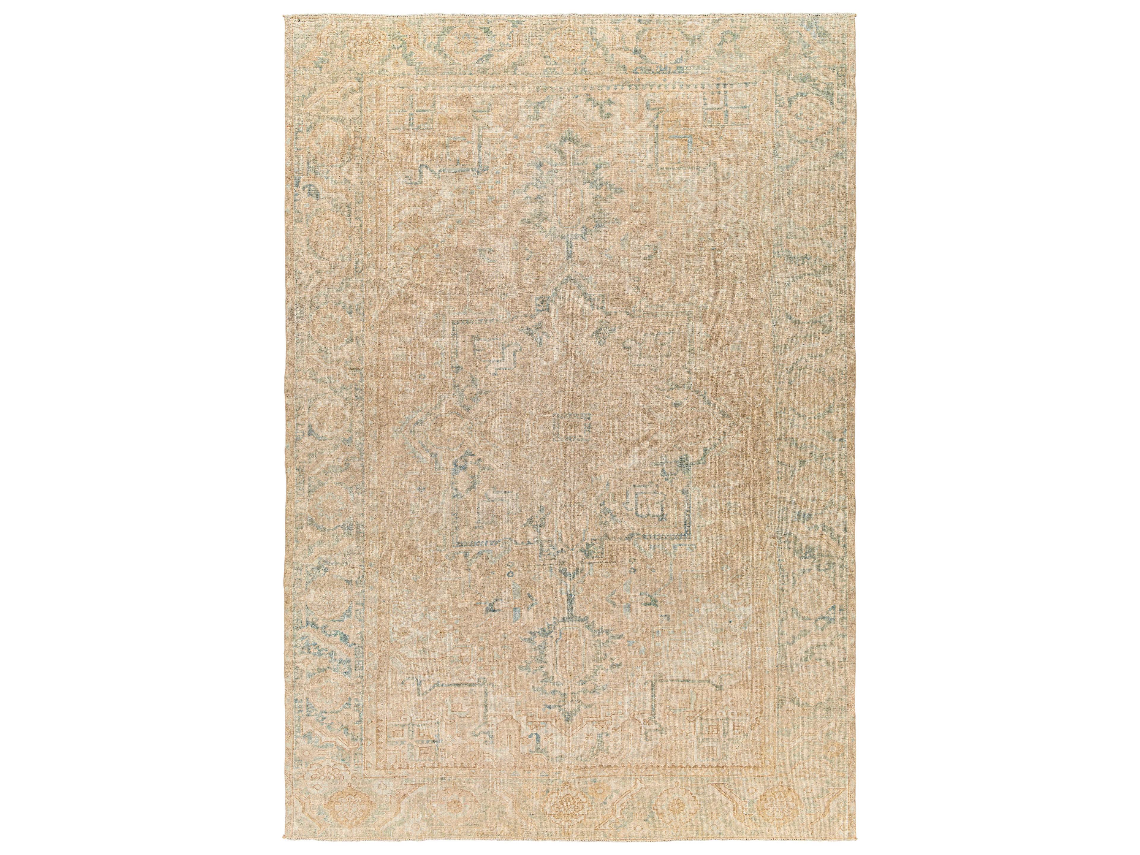 Antique One Of A Kind Bordered Area Rug