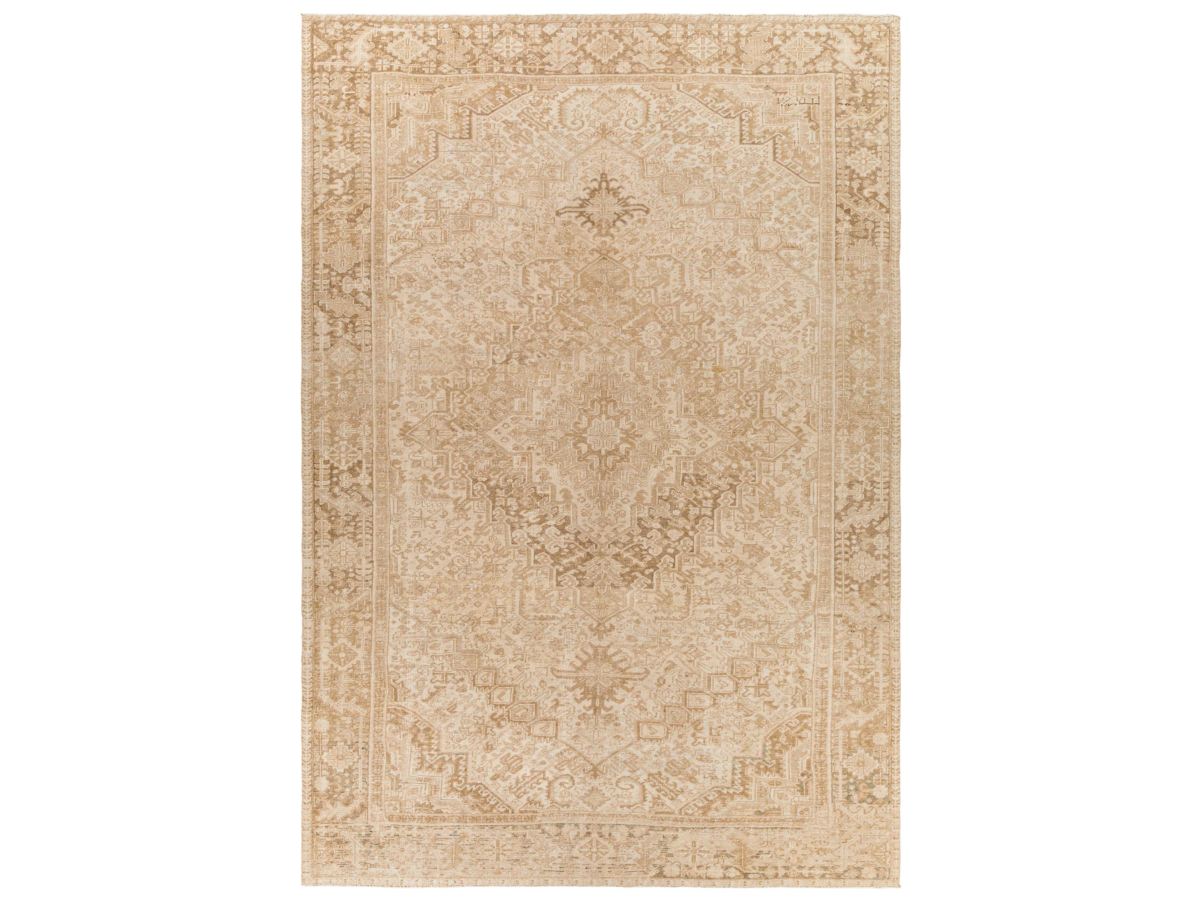 Antique One Of A Kind Bordered Area Rug