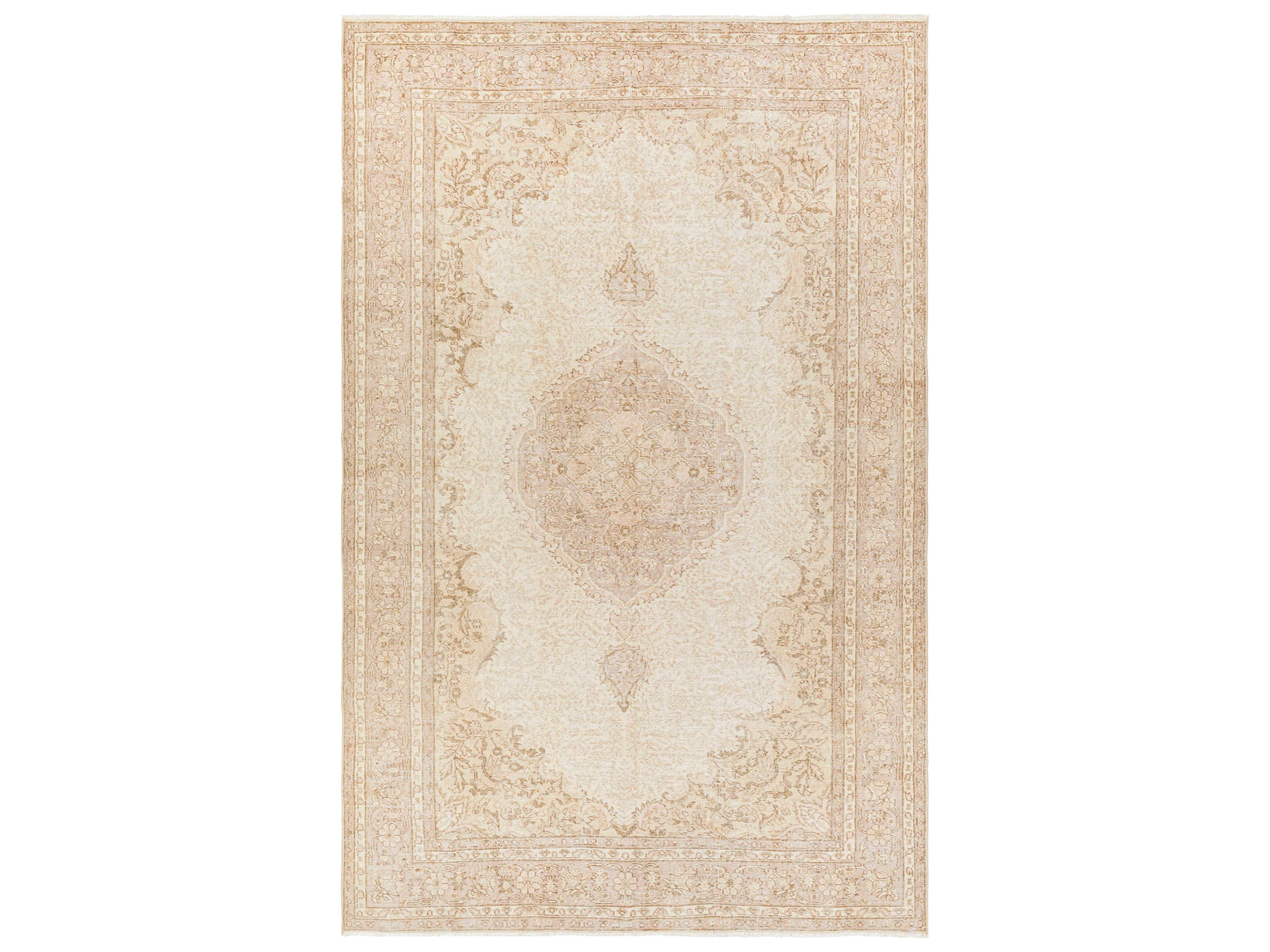 Antique One Of A Kind Bordered Area Rug