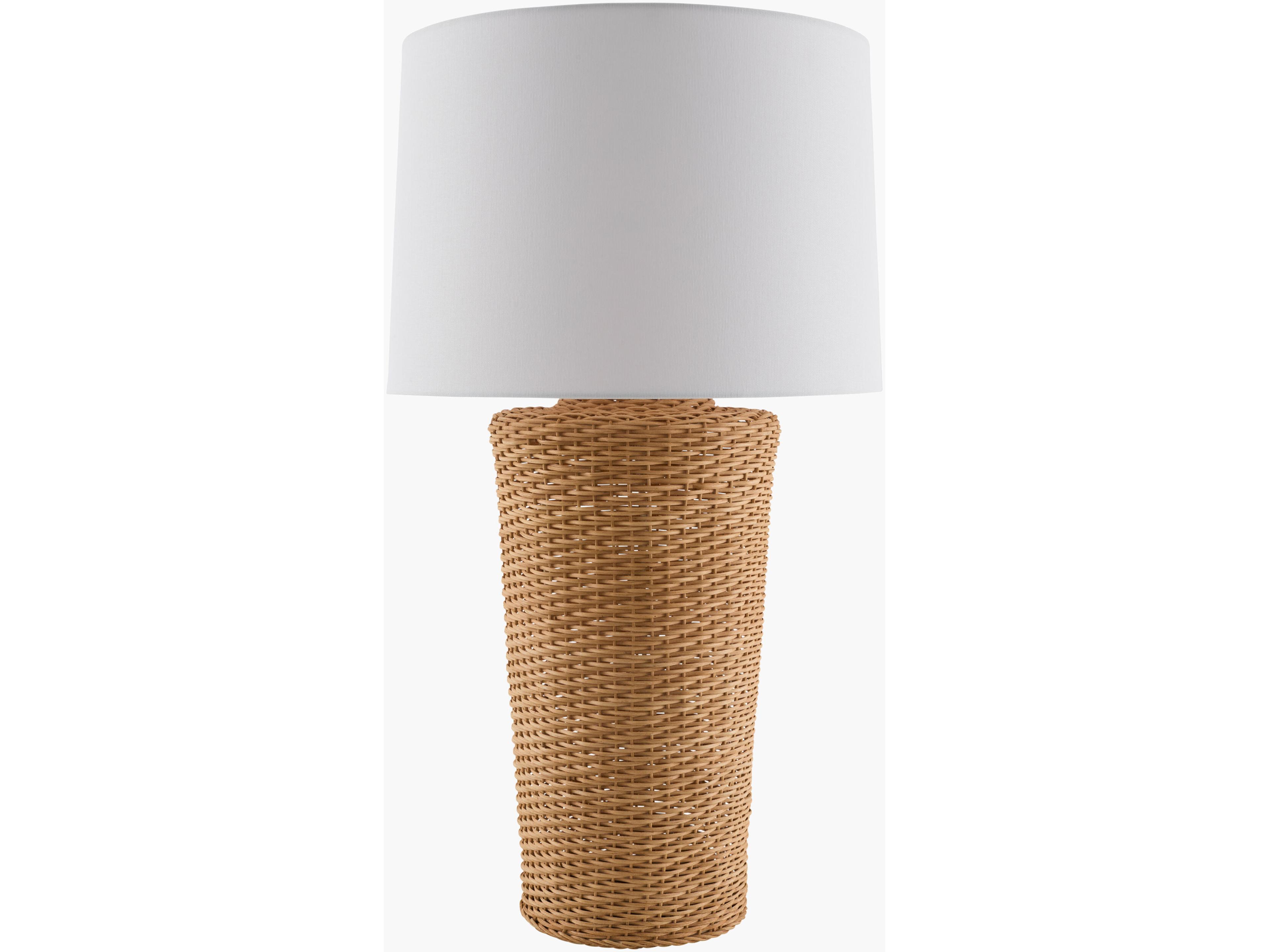 Allura Wheat White Linen Off Table Lamp