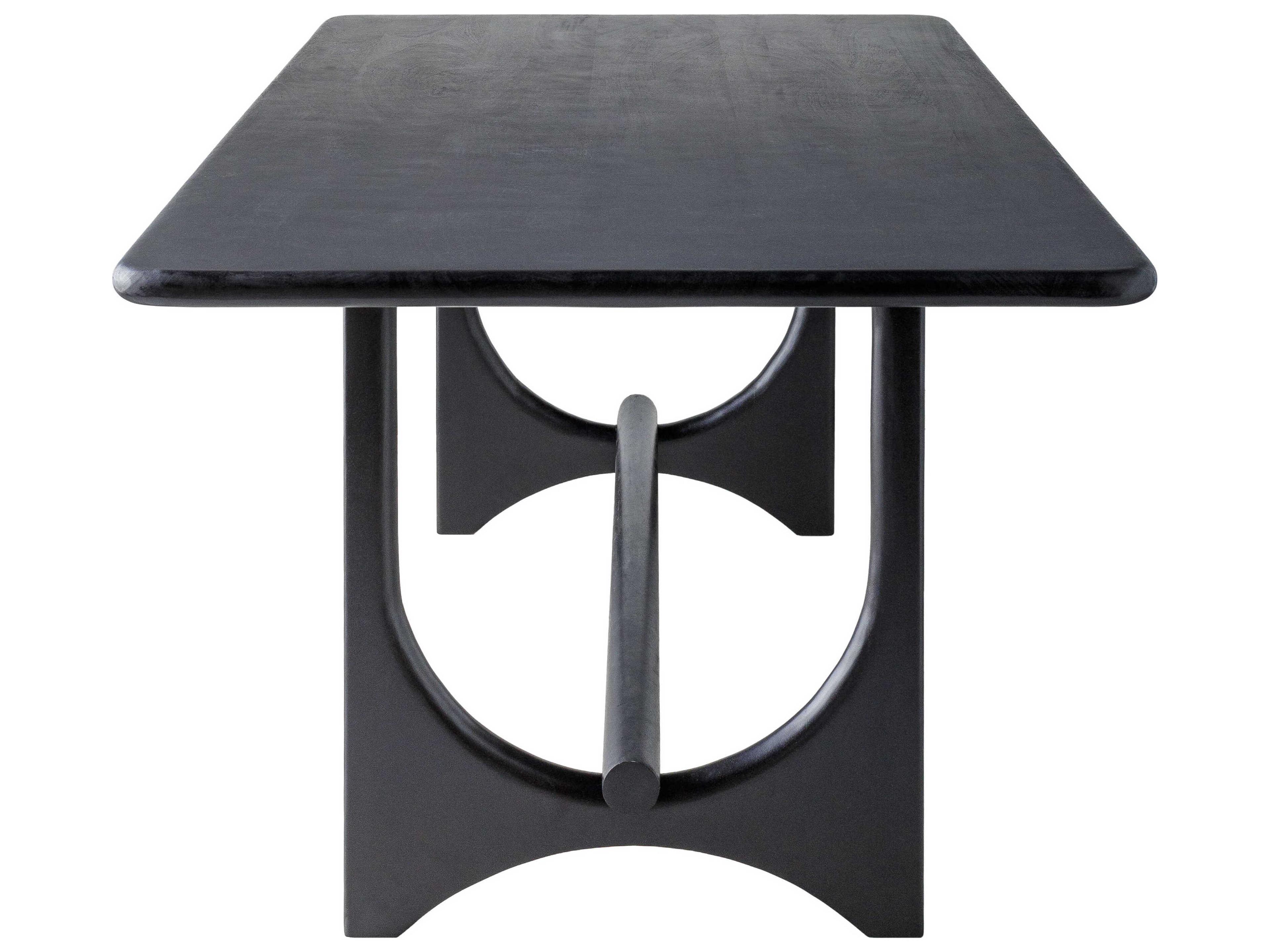 Surya Arland Rectangular Wood Black Dining Table