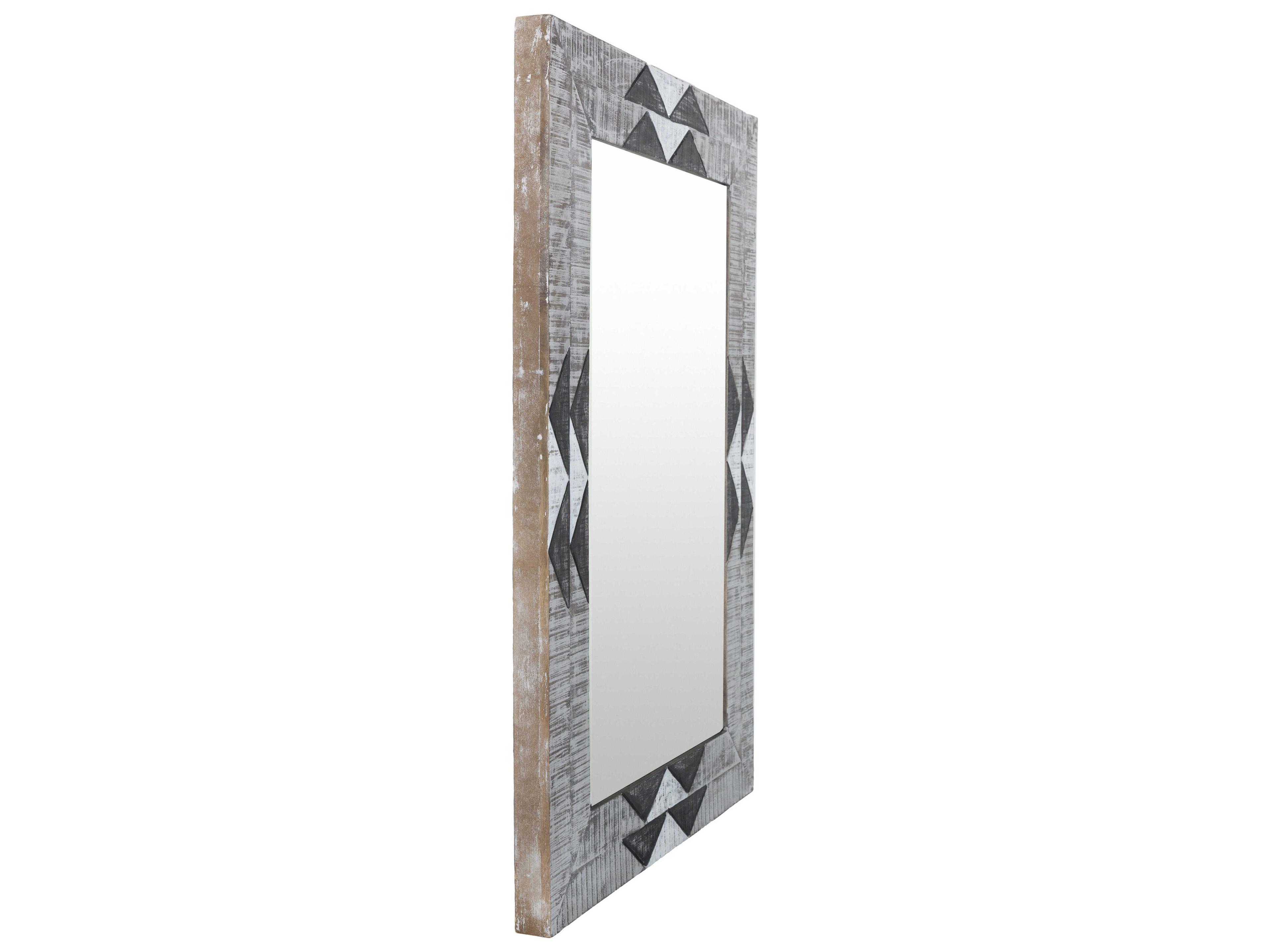 Surya Amrapali Charcoal White Rectangular Wall Mirror