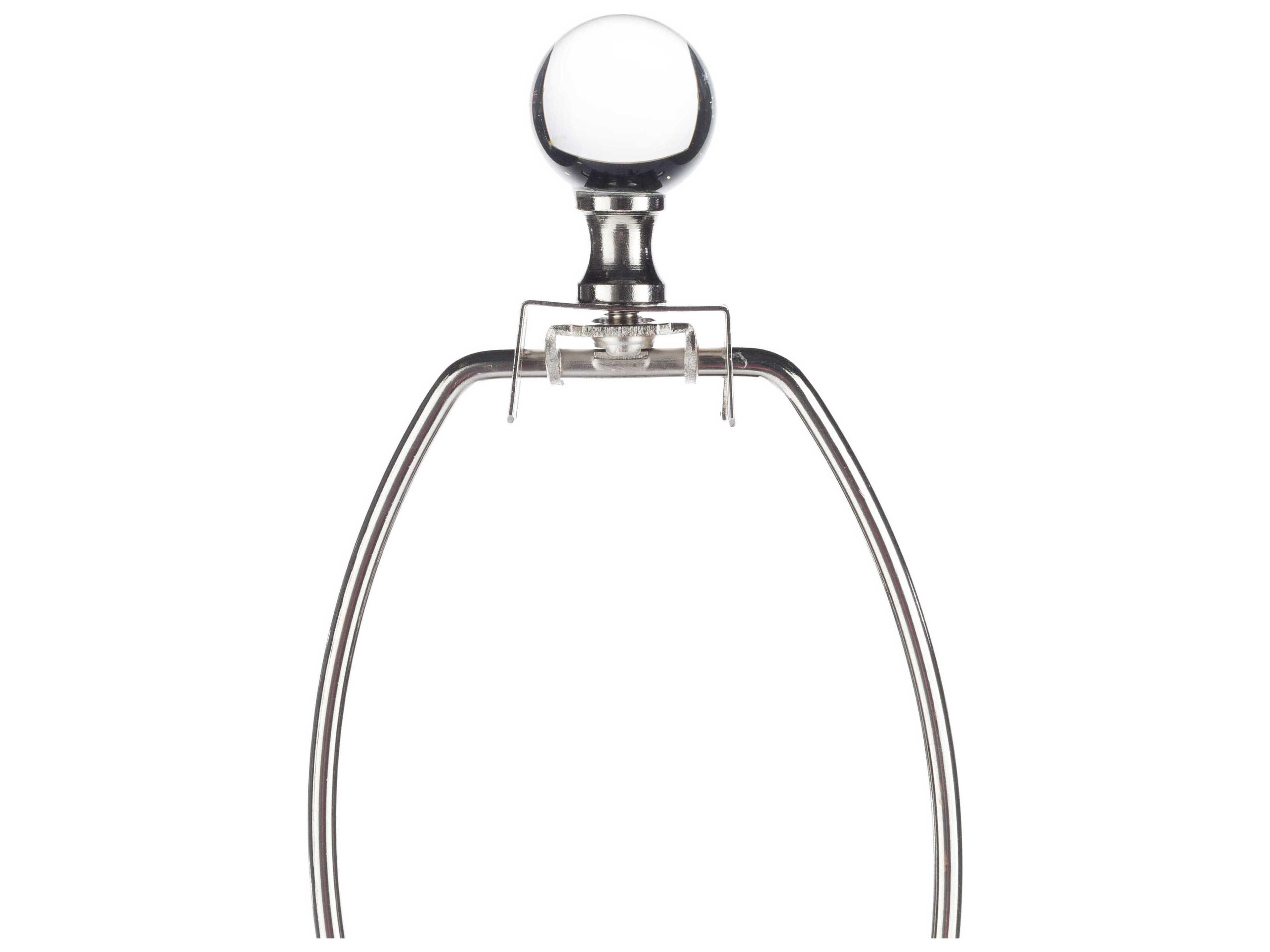 Surya Darby Brown White Linen Buffet Lamp