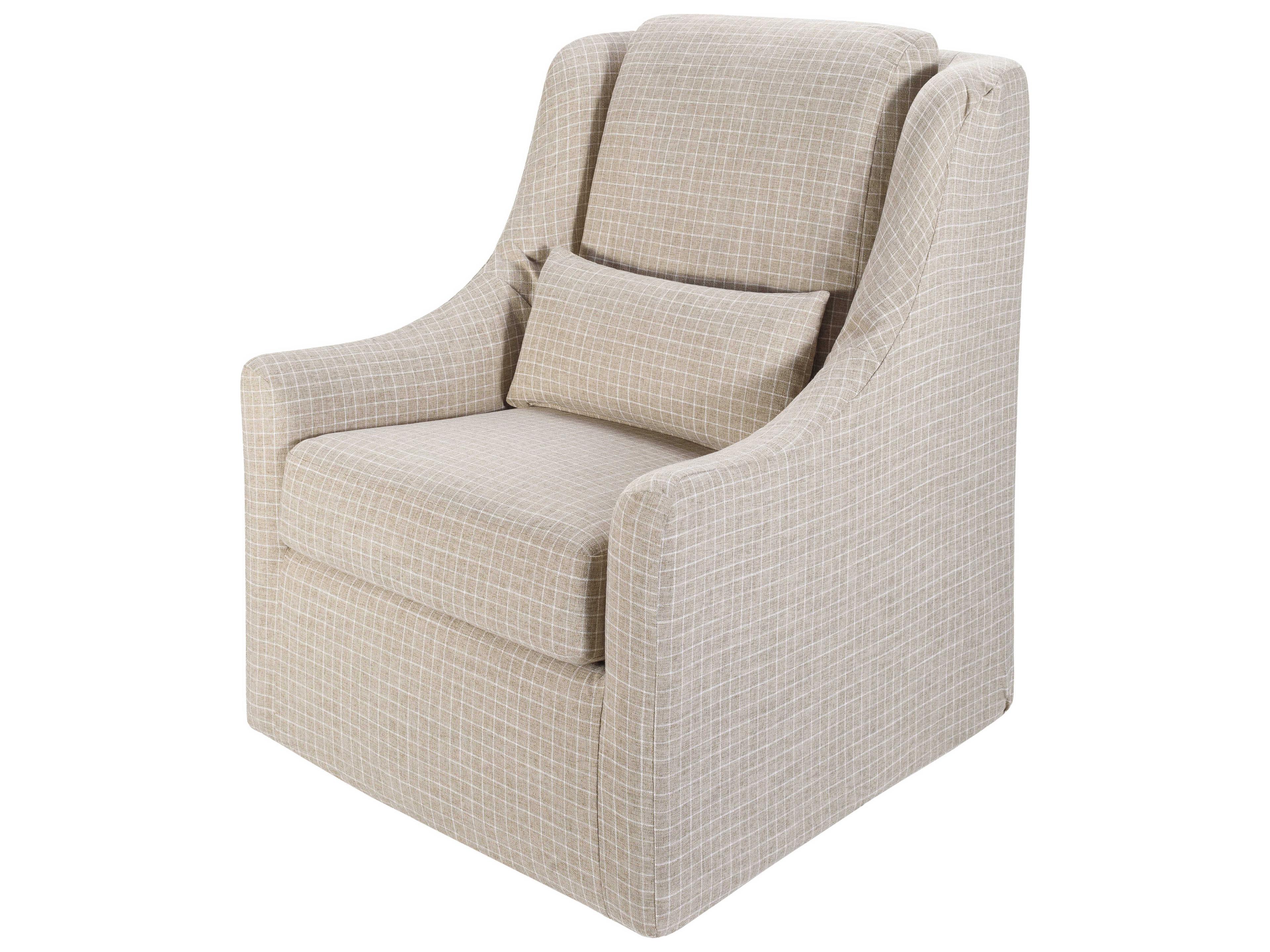 Surya Atkinson Swivel Beige Accent Chair 