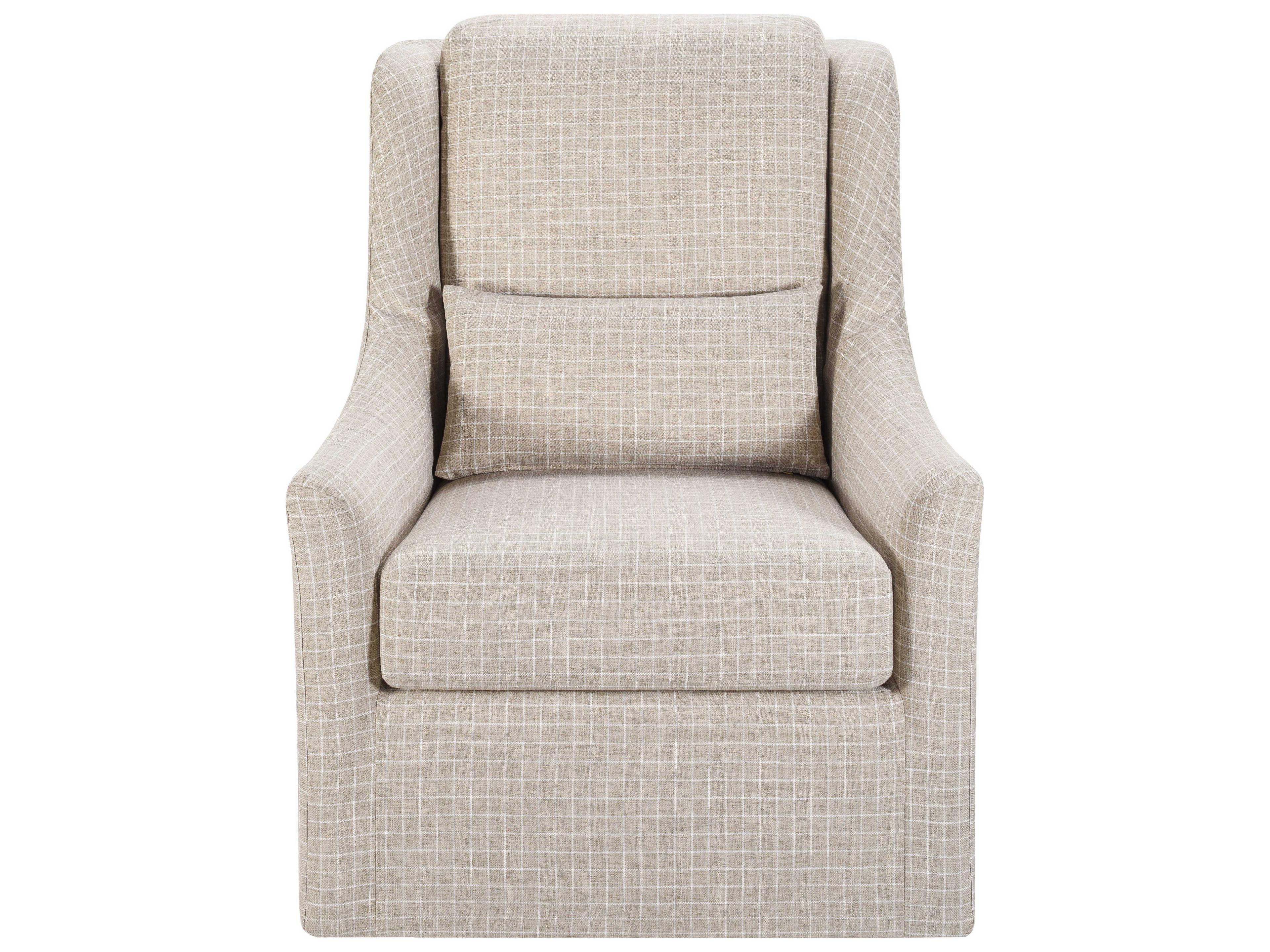Surya Atkinson Swivel Beige Accent Chair 