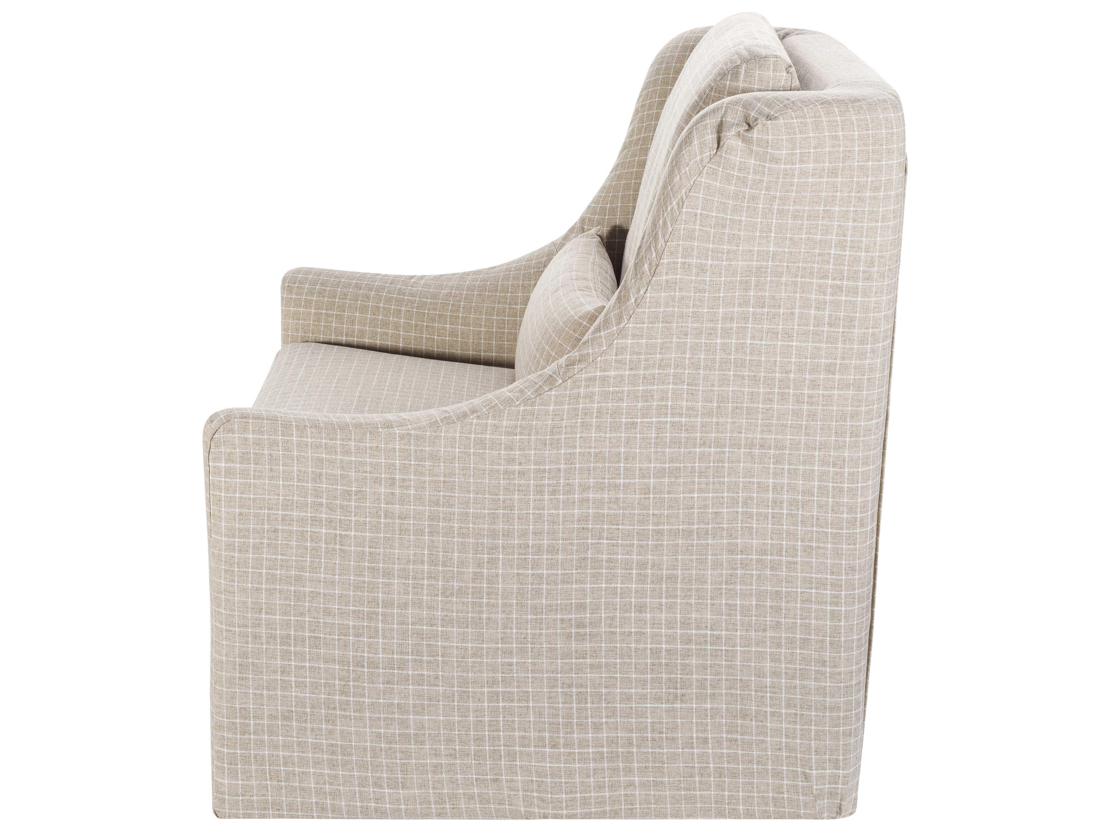 Surya Atkinson Swivel Beige Accent Chair 