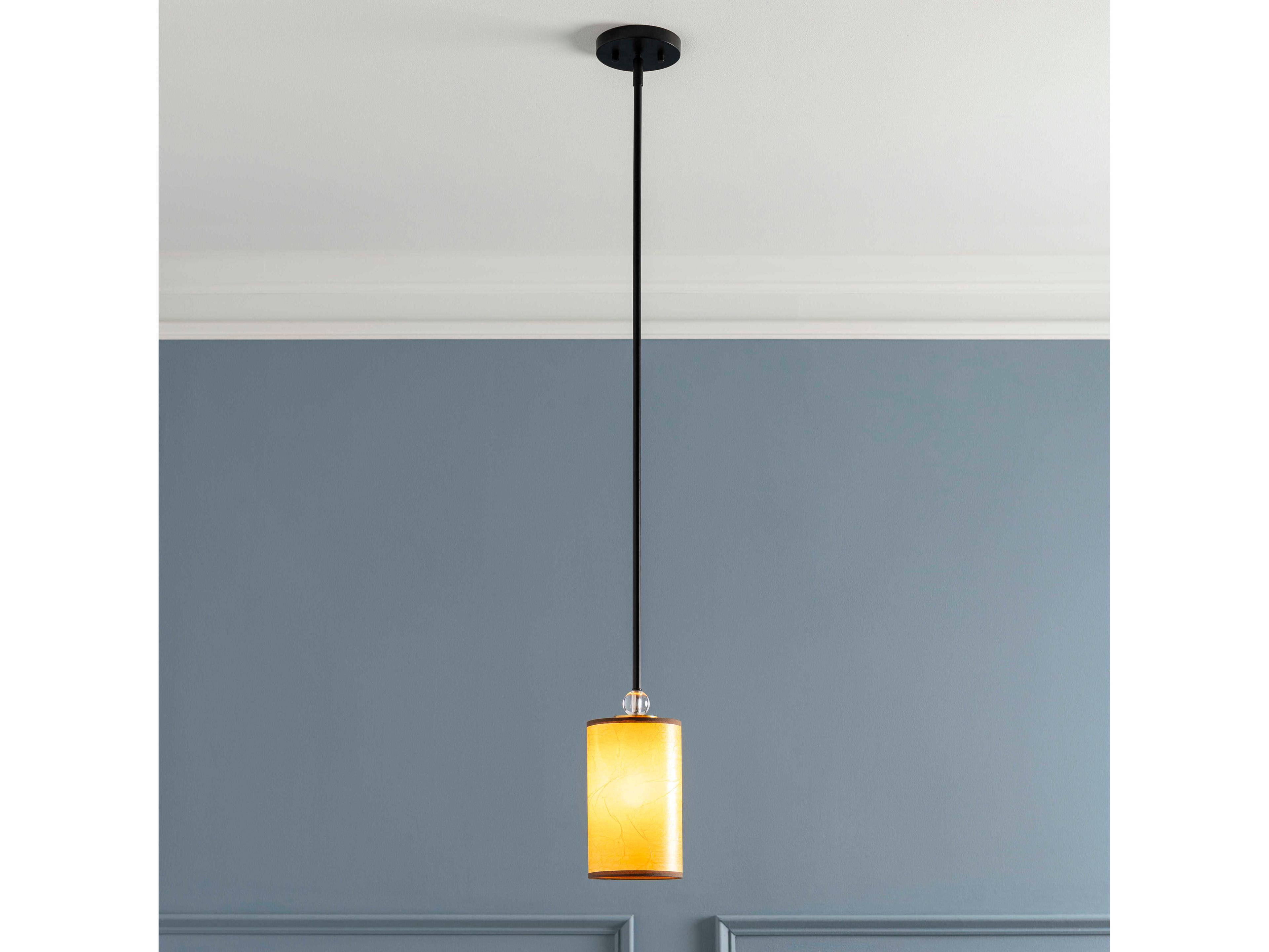 Surya Aubrielle 1-Light Camel Yellow Mini Pendant