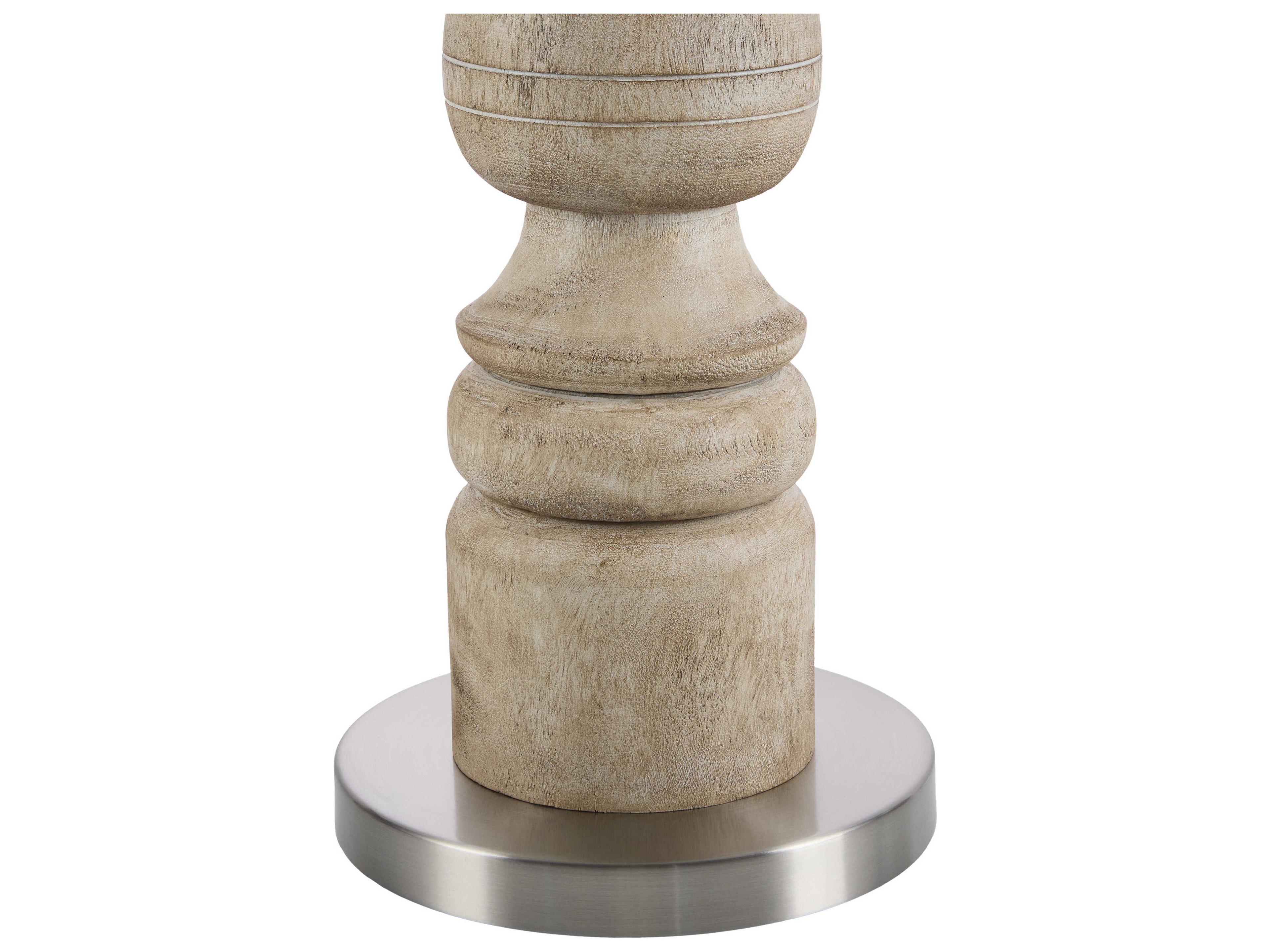 Surya Alvimare Painted Brown White Linen Traditional Floor Lamp