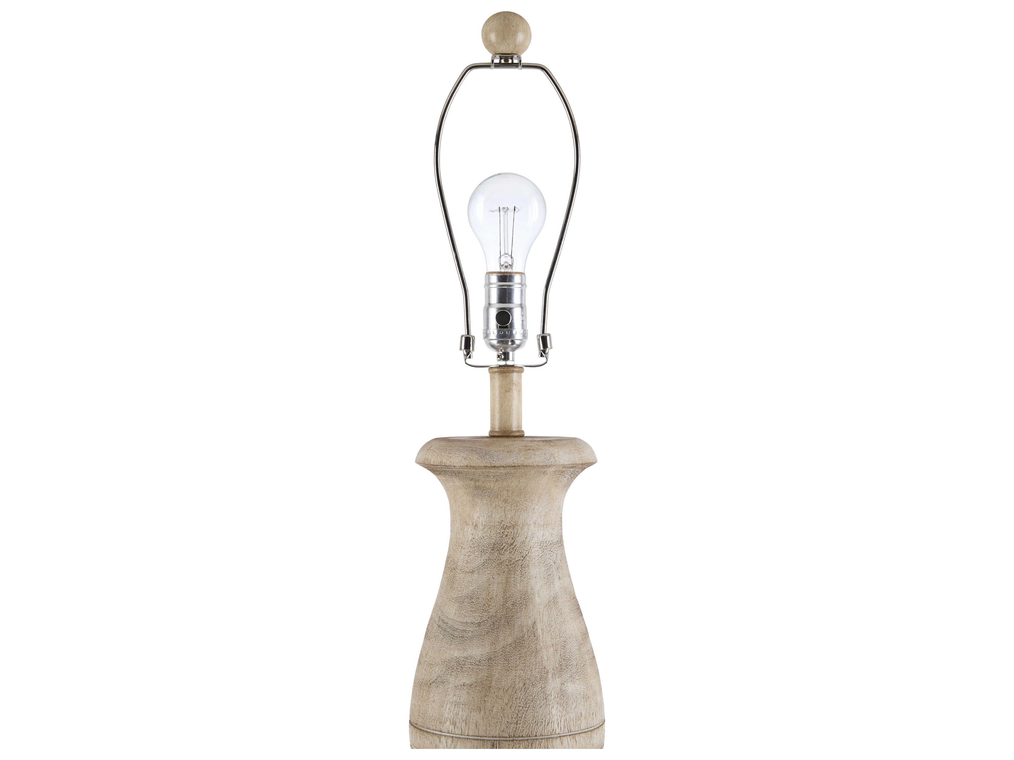 Surya Alvimare Painted Brown White Linen Traditional Floor Lamp