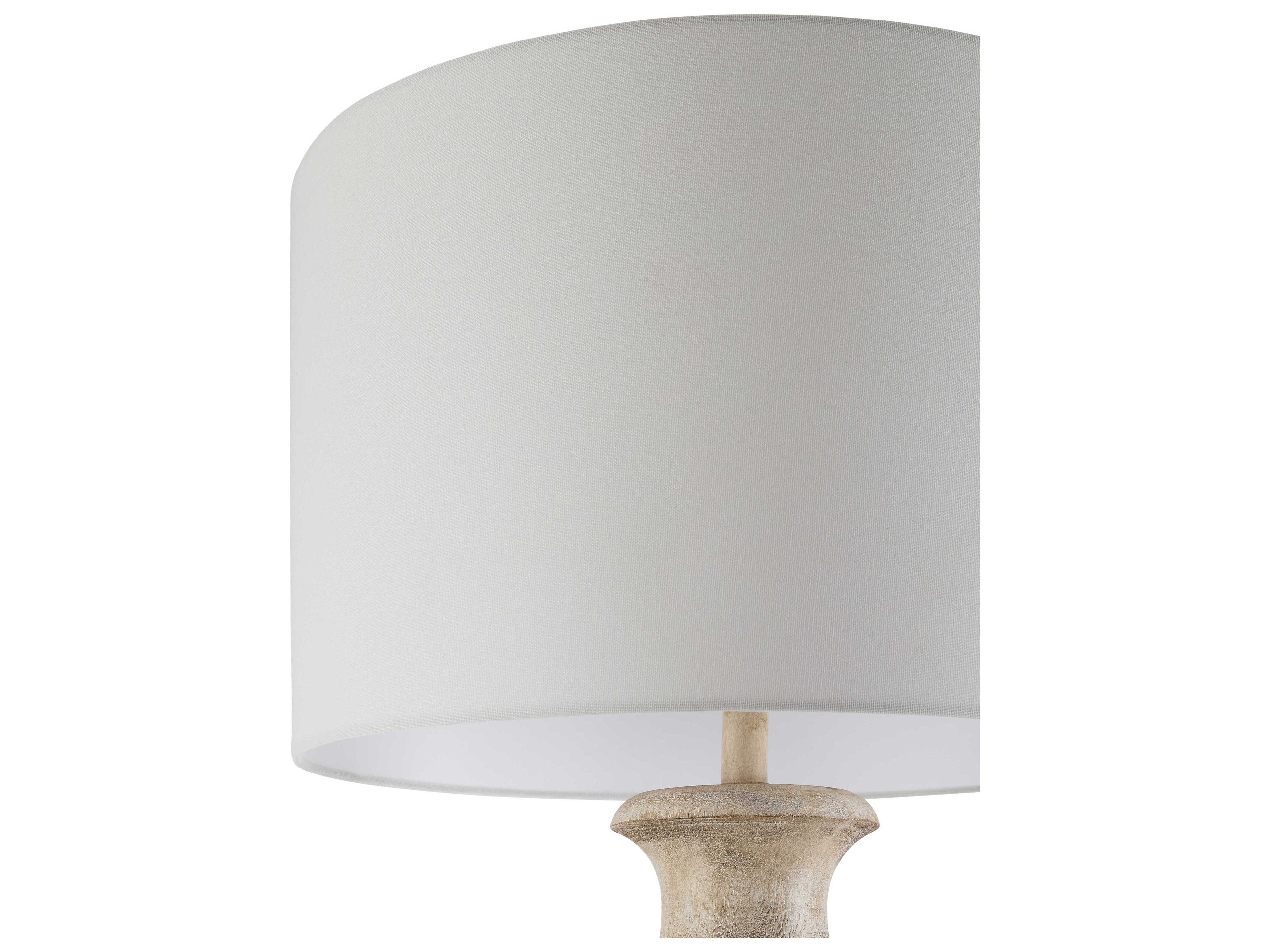 Surya Alvimare Painted Brown White Linen Traditional Floor Lamp