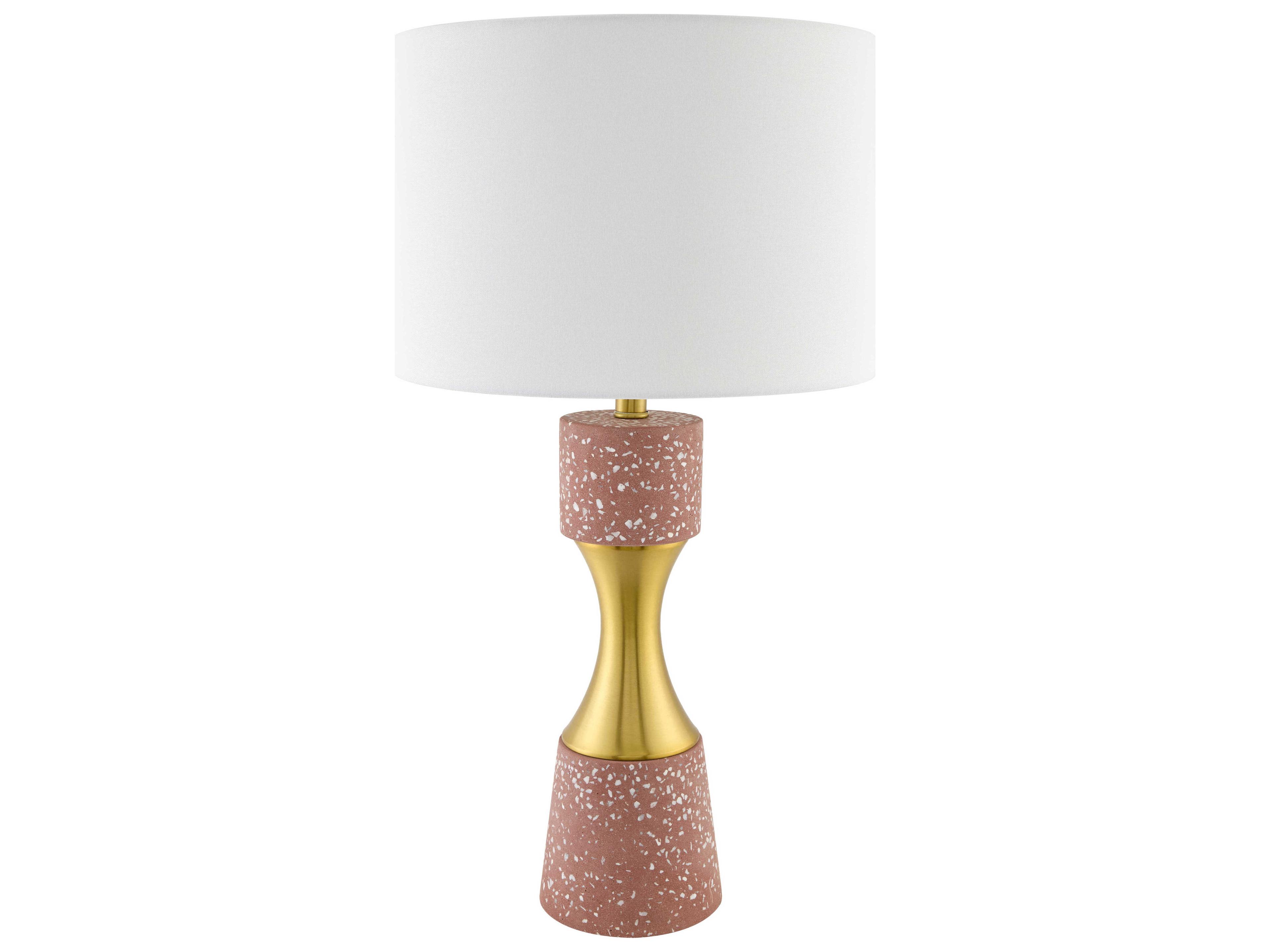 Arroyo Red White Linen Buffet Lamp