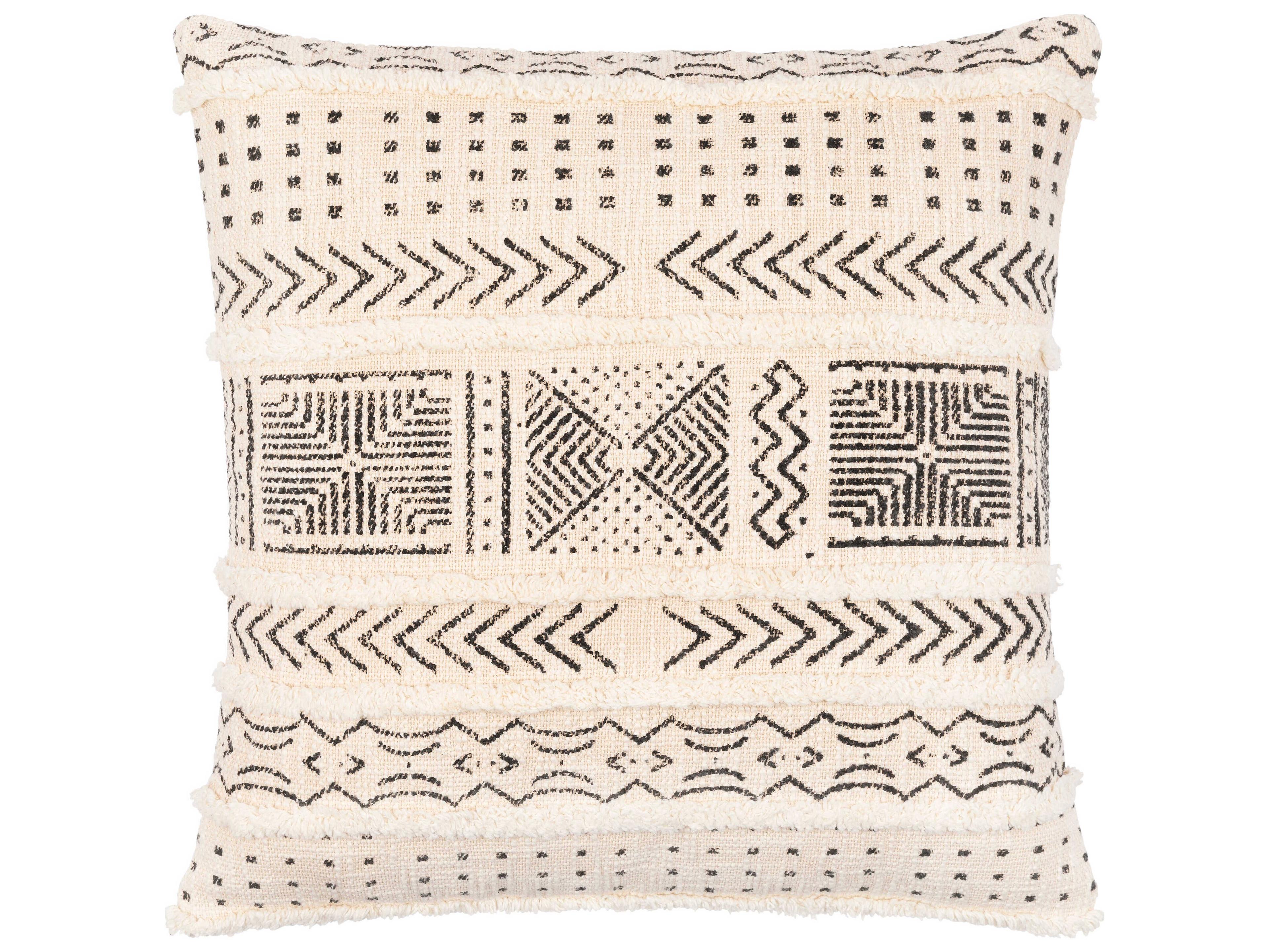 Azibo Black / Light Beige / Cream Pillow