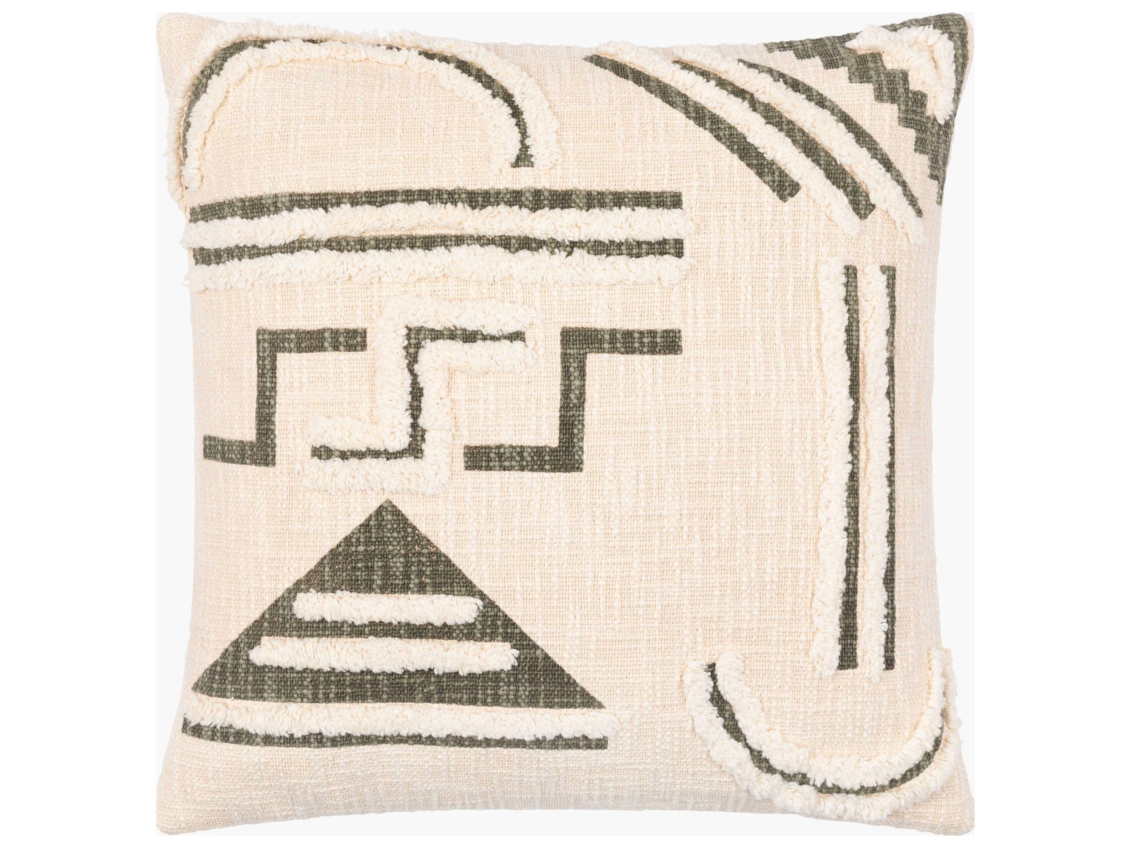 Azibo Light Beige / Medium Green / Cream Pillow