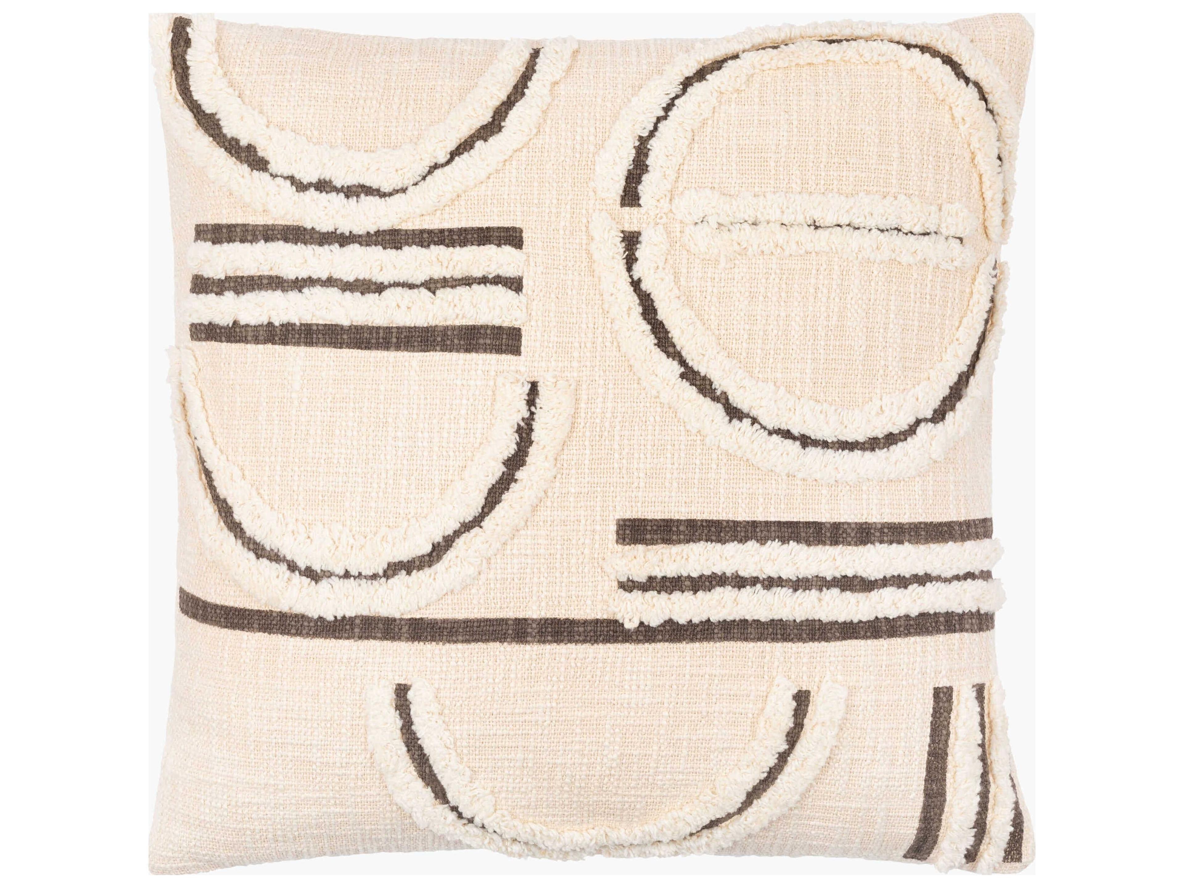 Azibo Charcoal / Light Beige / Cream Pillow
