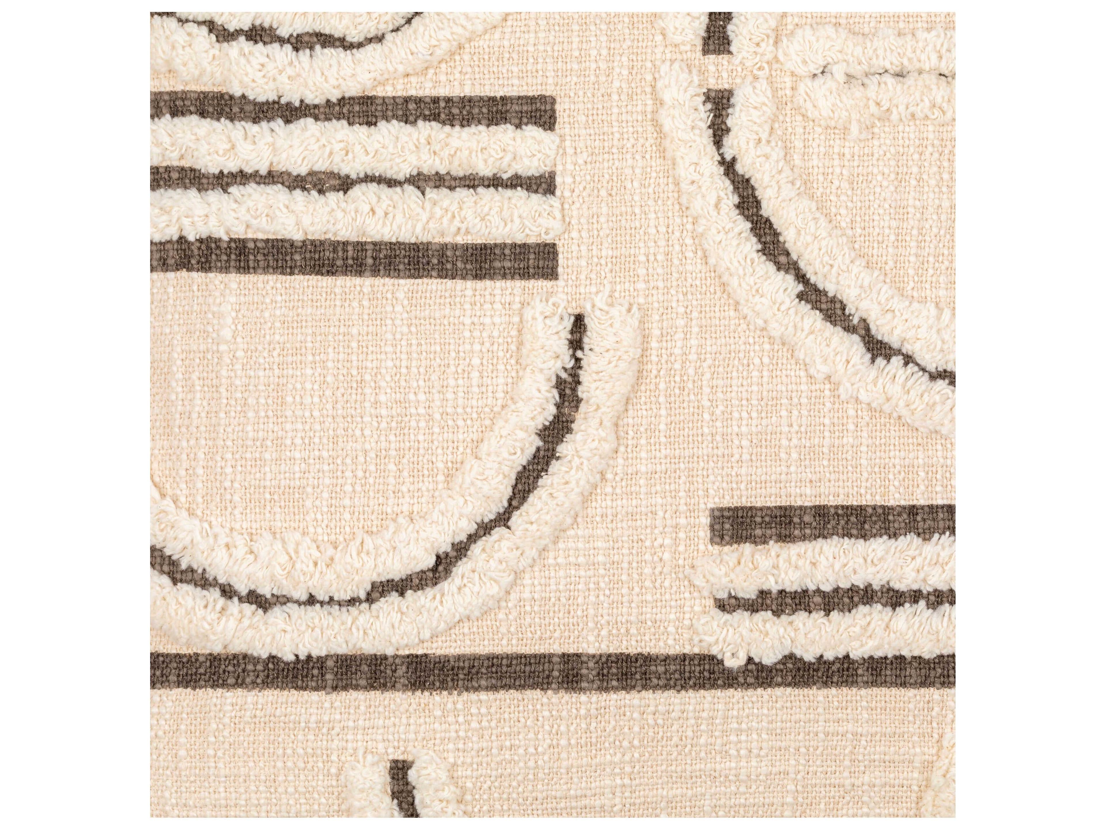 Surya Azibo Charcoal / Light Beige / Cream Pillow