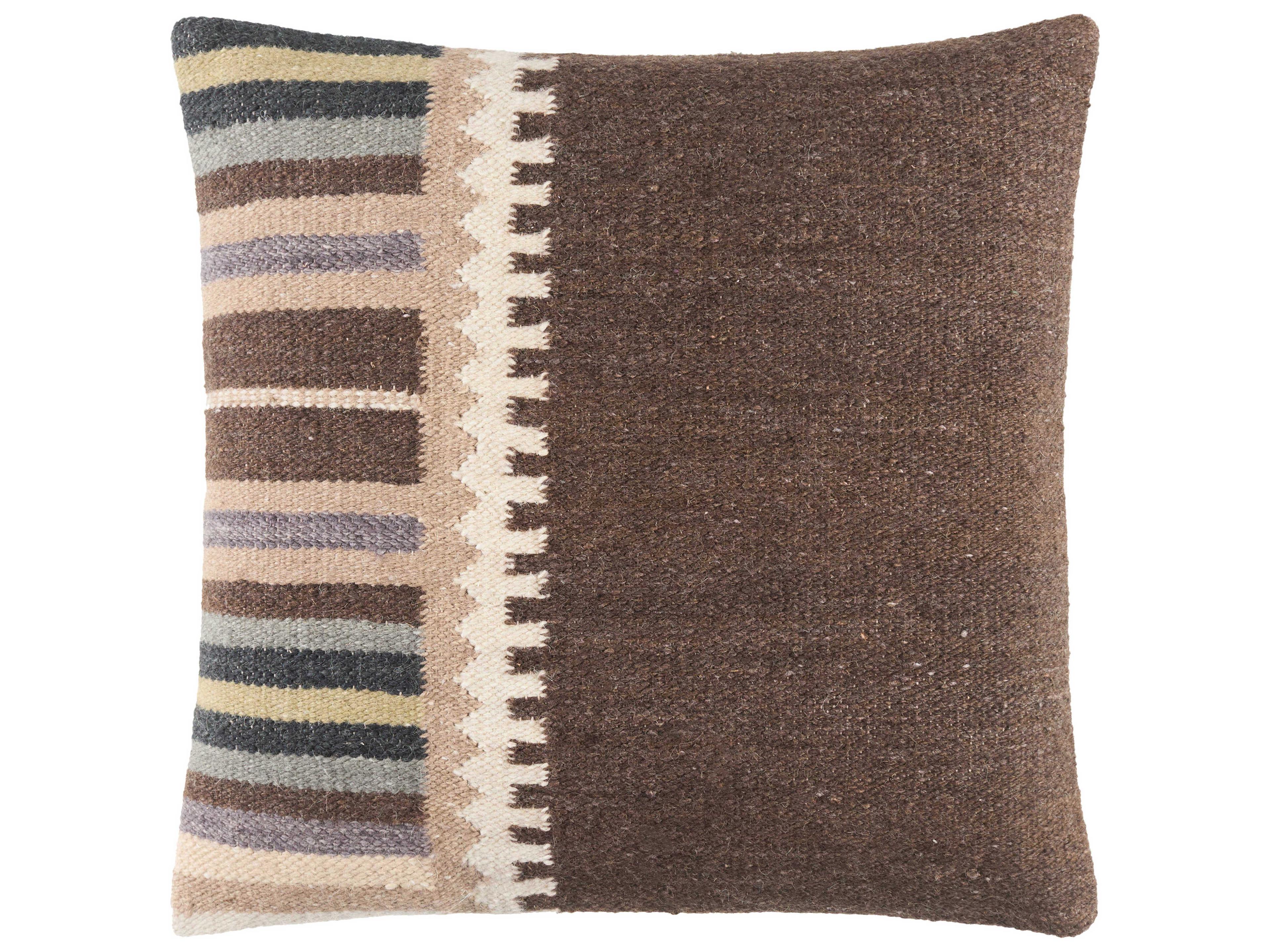 Surya Blanche Dark Brown Pillow