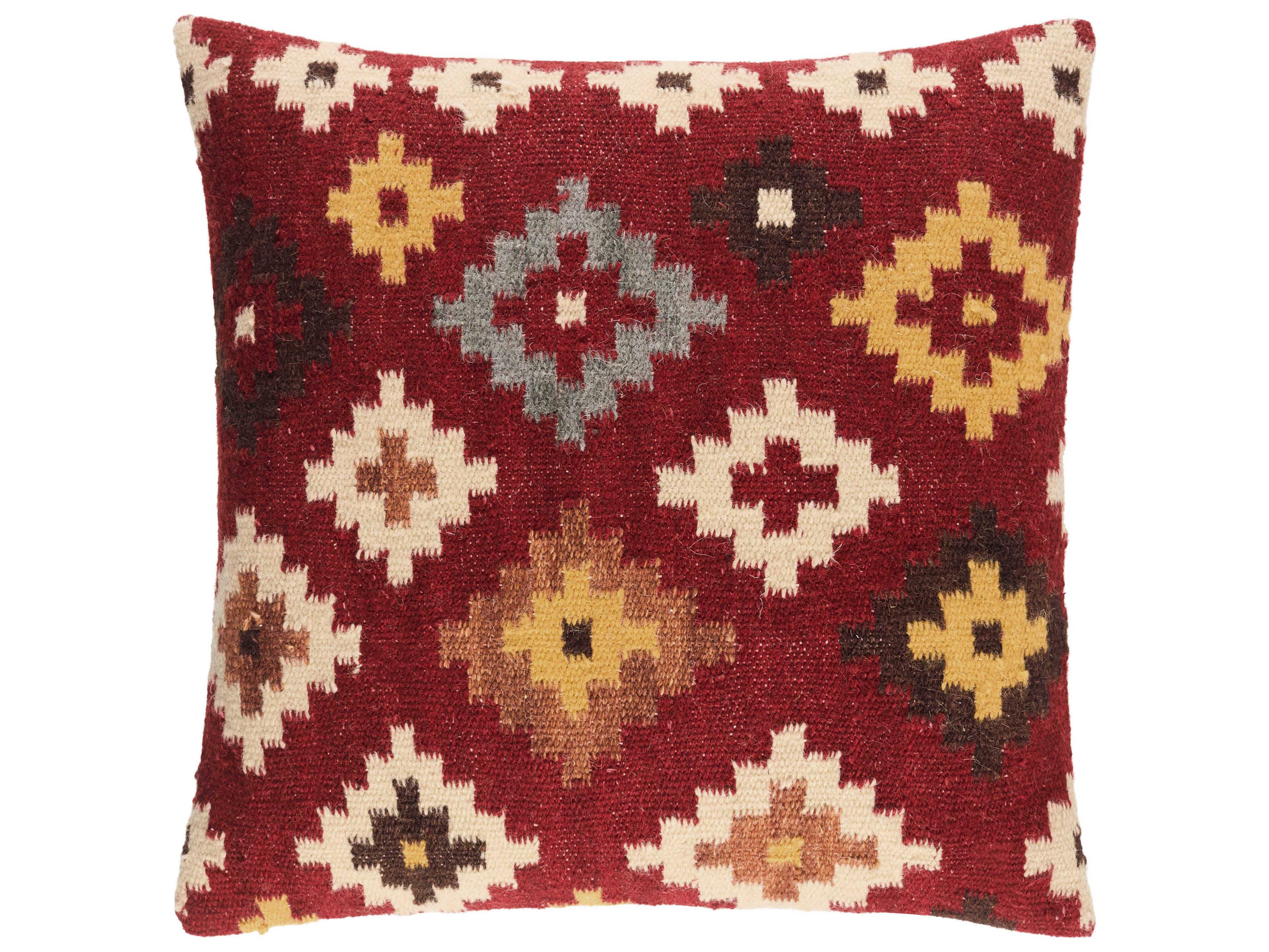 Surya Blanche Crimson Pillow