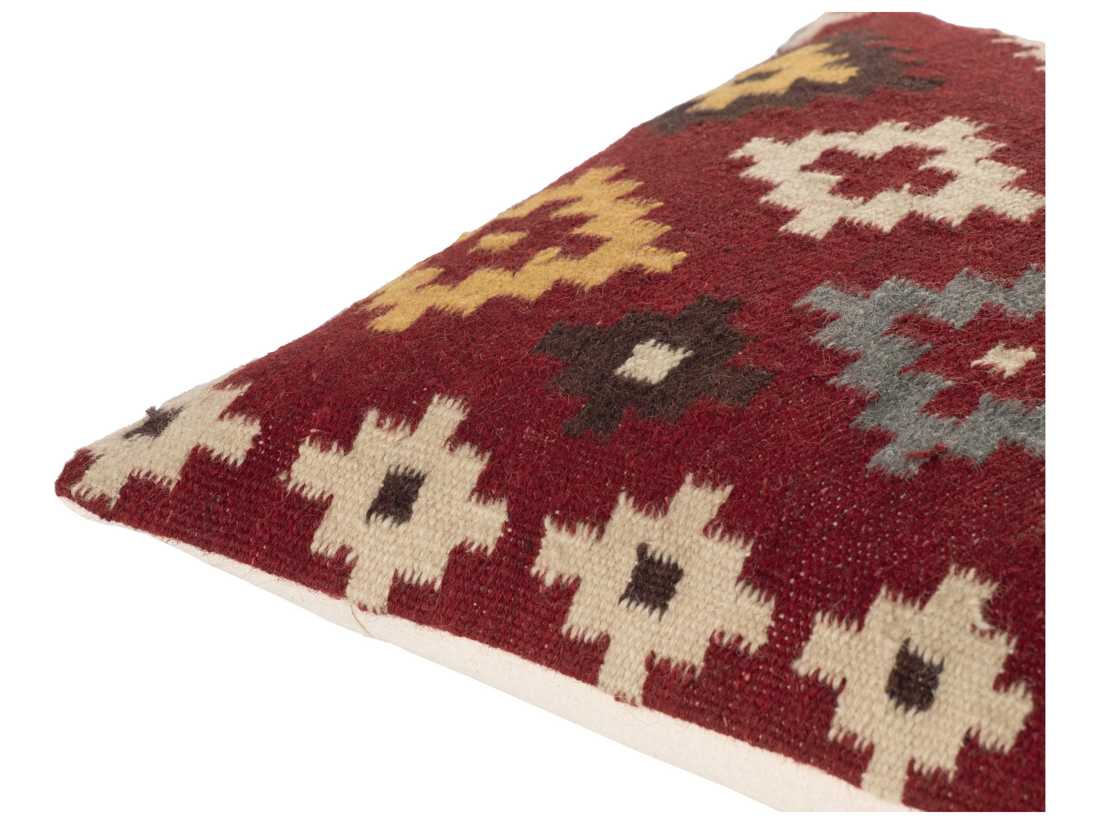 Surya Blanche Crimson Pillow