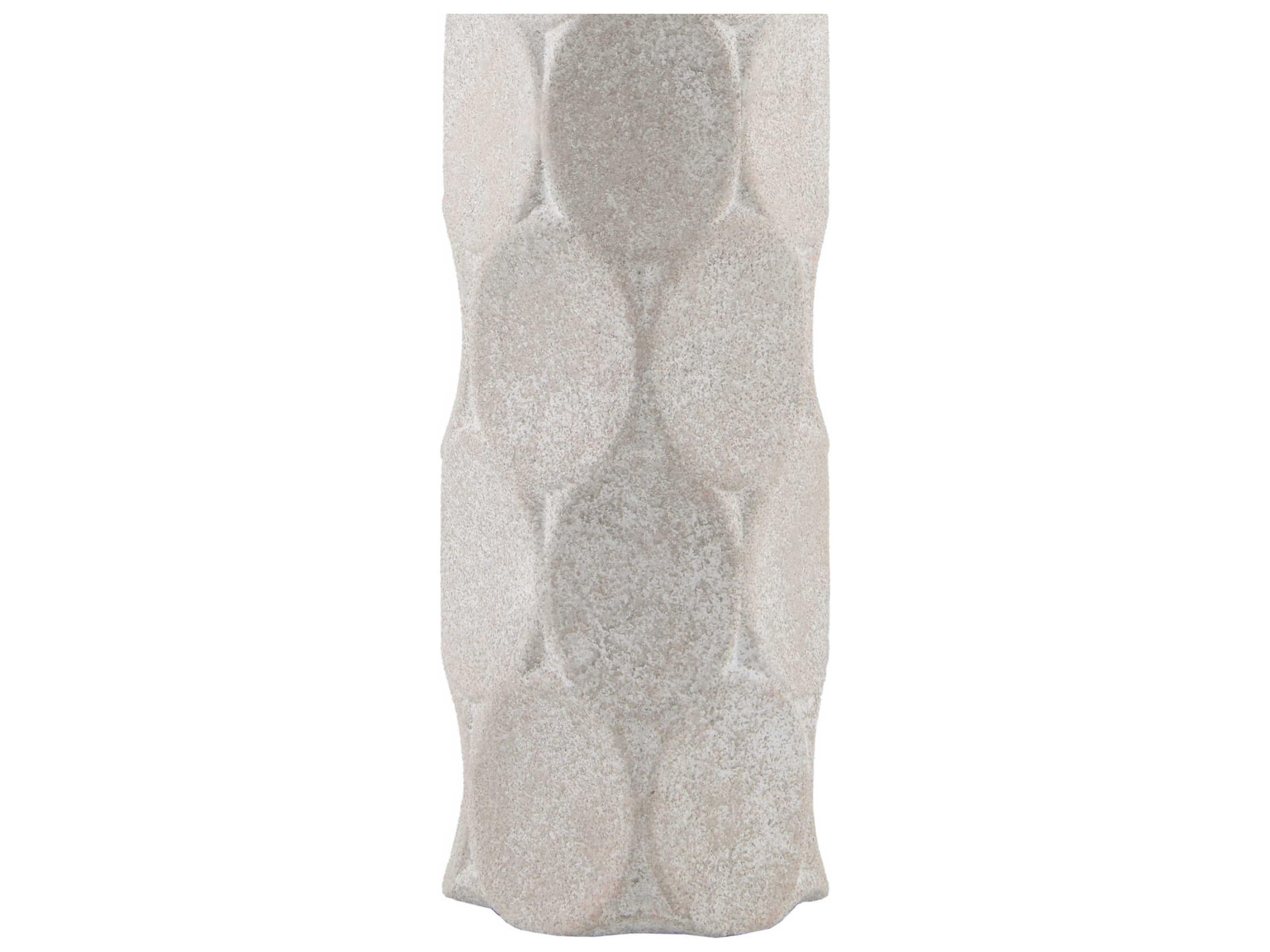 Surya Bimbila Gray White Linen Buffet Lamp