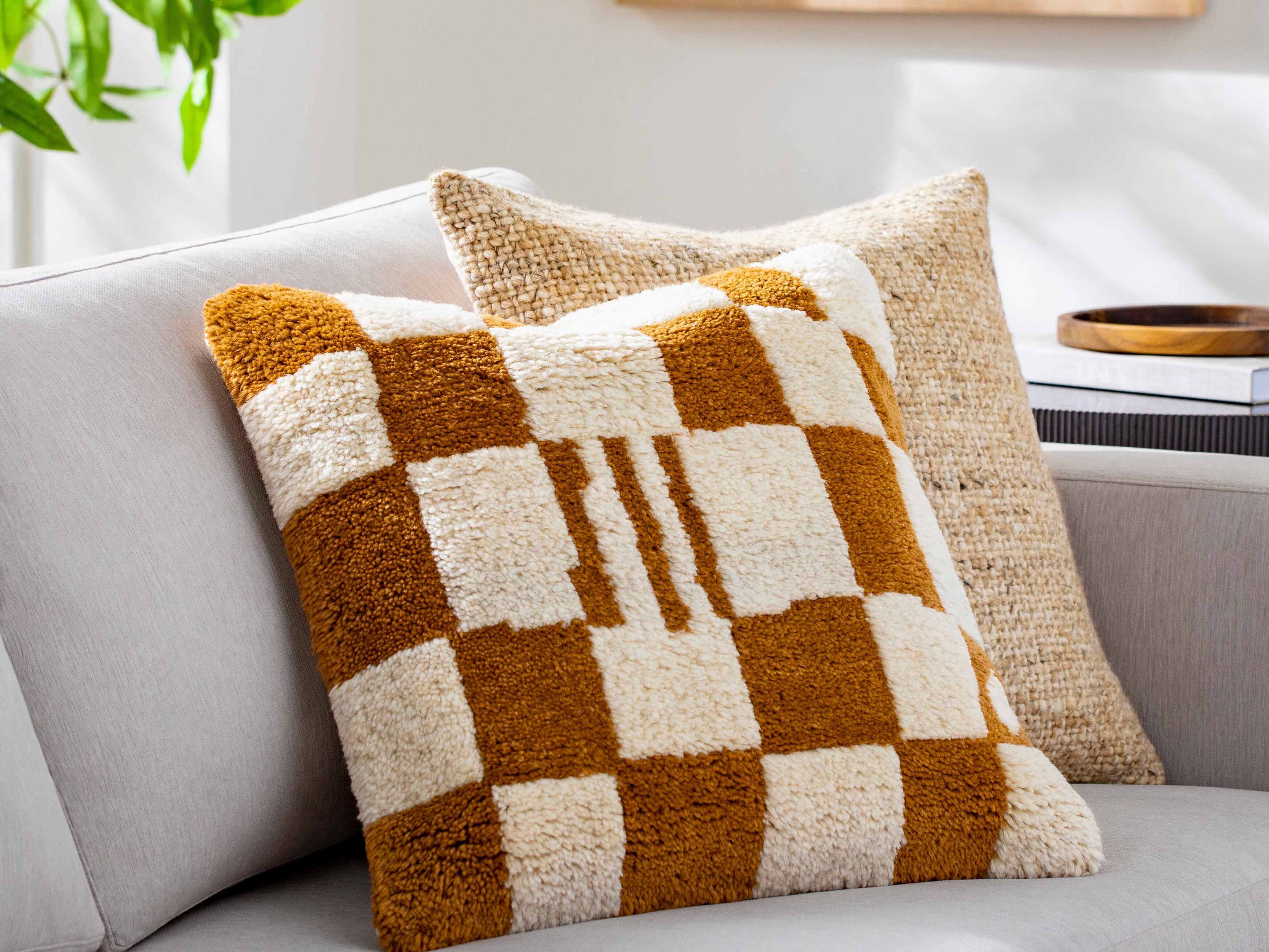 Surya Balder Medium Brown Pillow