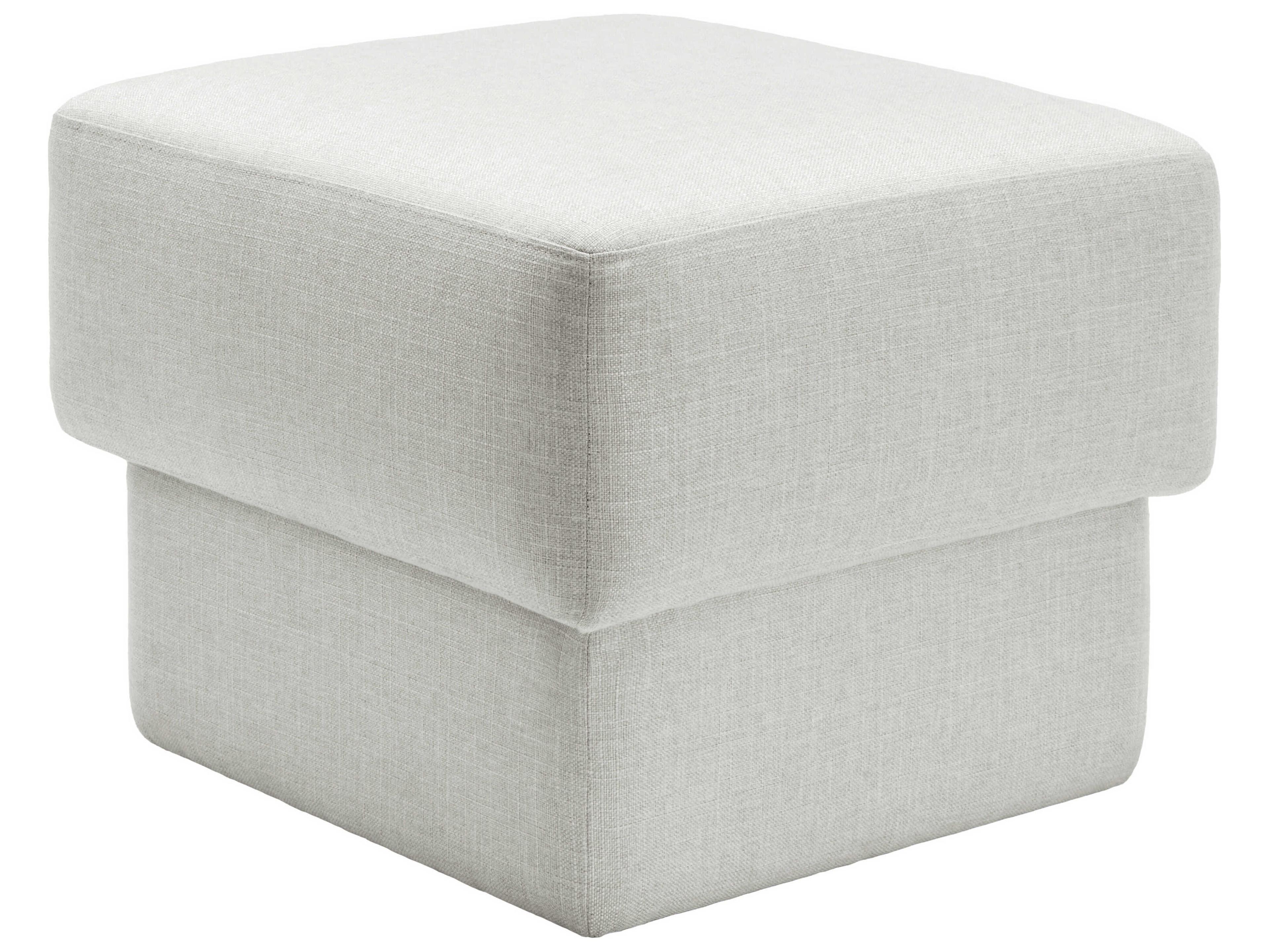 Beldon White Upholstered Ottoman