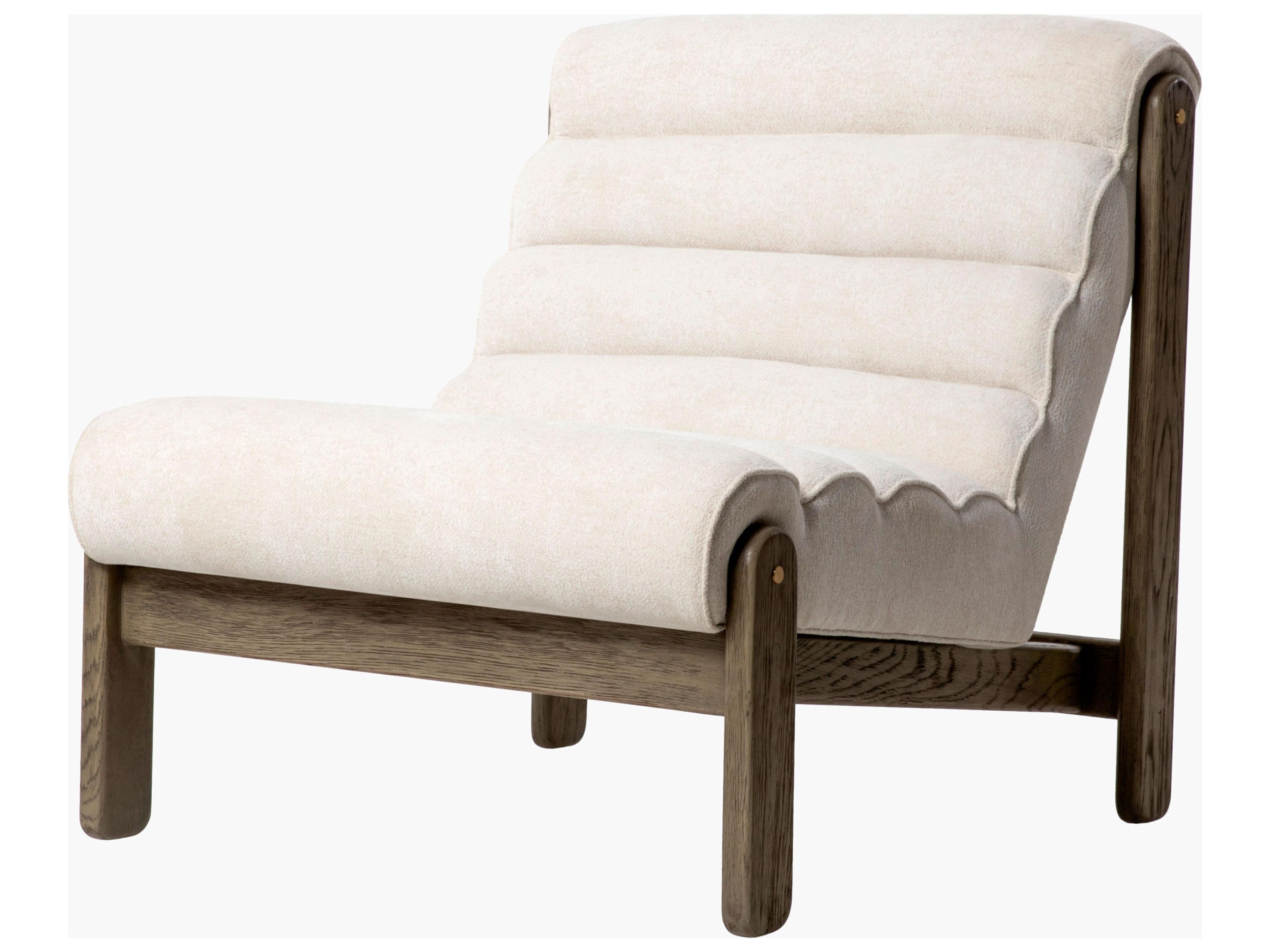 Surya Berland White Accent Chair 