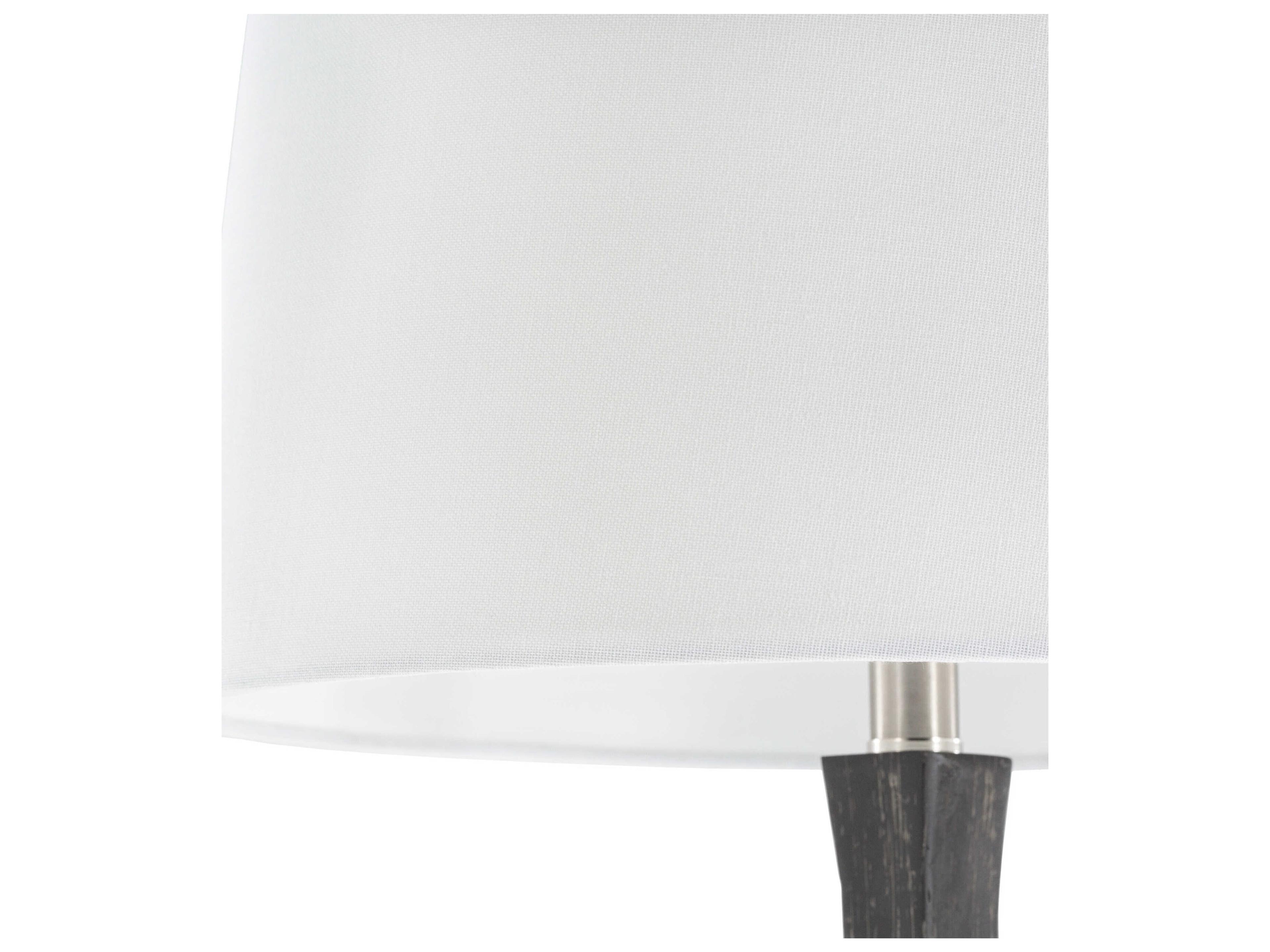 Surya Braelynn Charcoal Ivory White Linen Gray Buffet Lamp