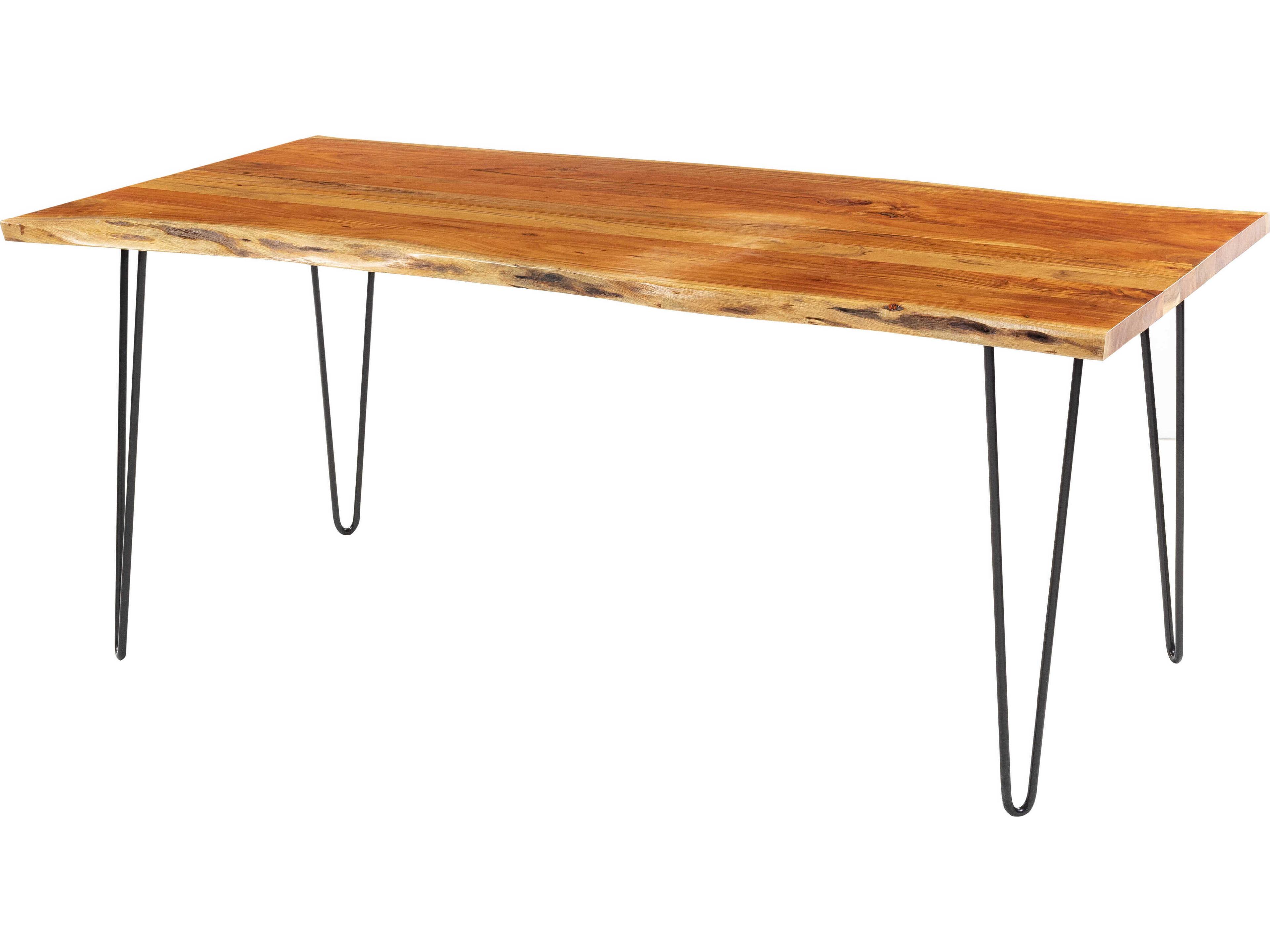 Bergen Rectangular Wood Brown Black Dining Table