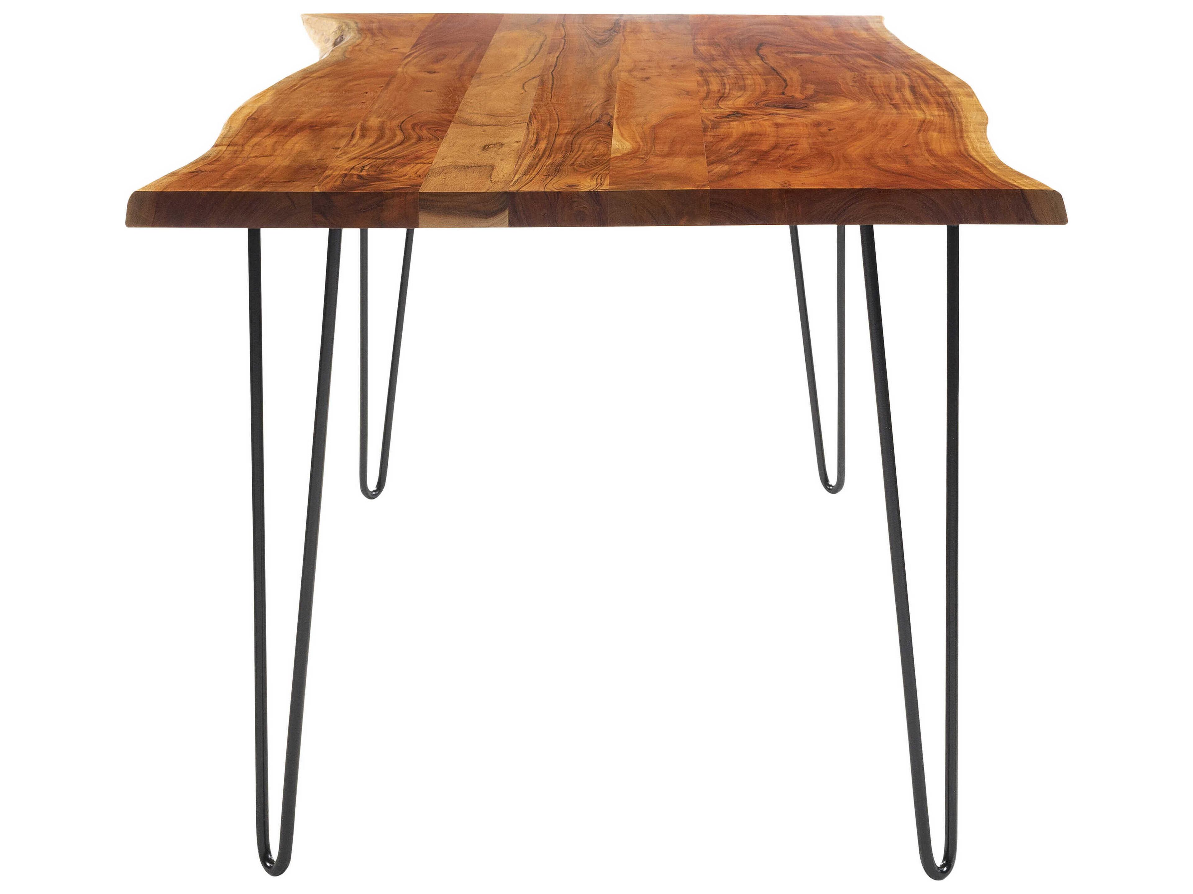Surya Bergen Rectangular Wood Brown Black Dining Table