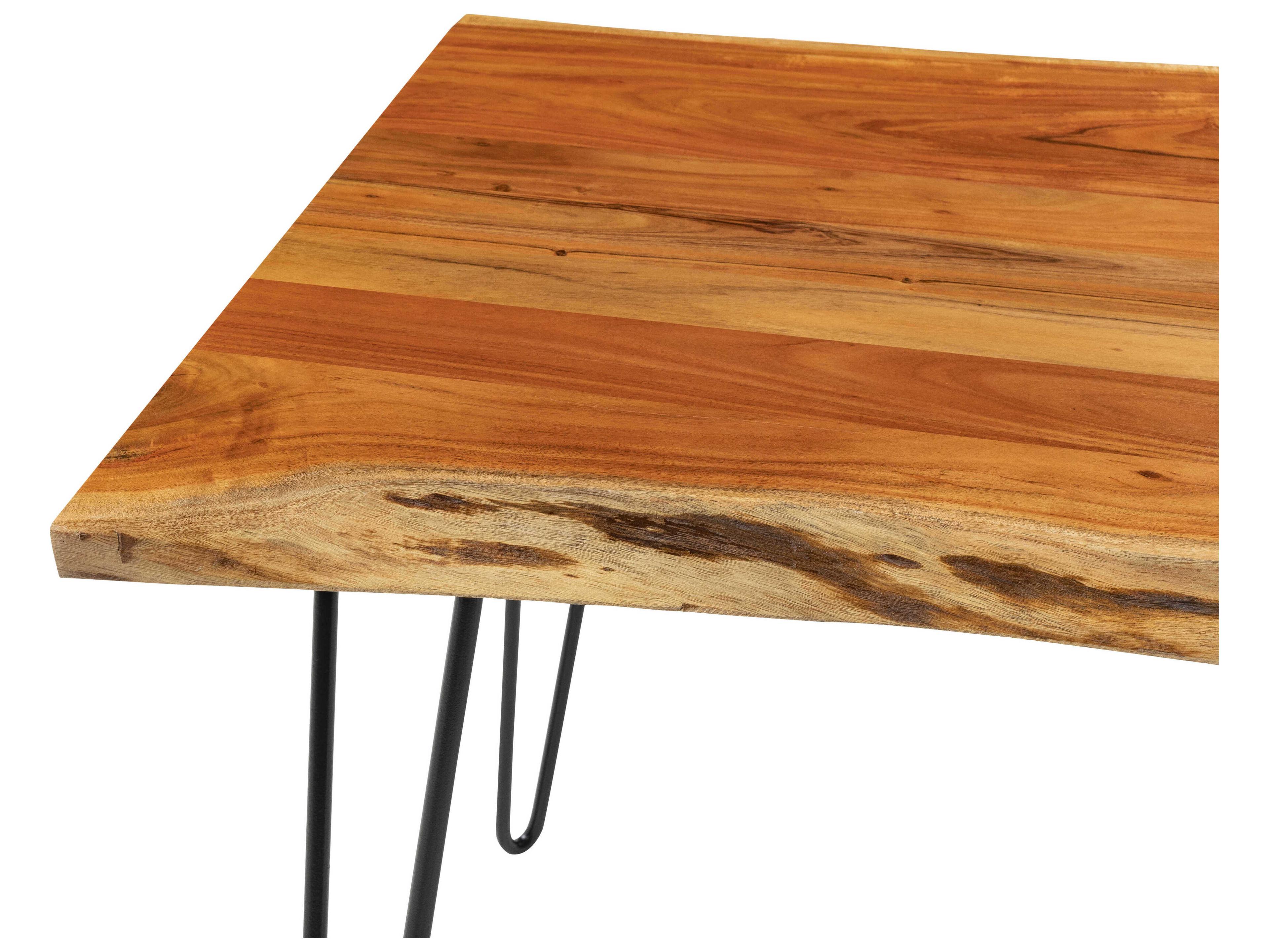 Surya Bergen Rectangular Wood Brown Black Dining Table