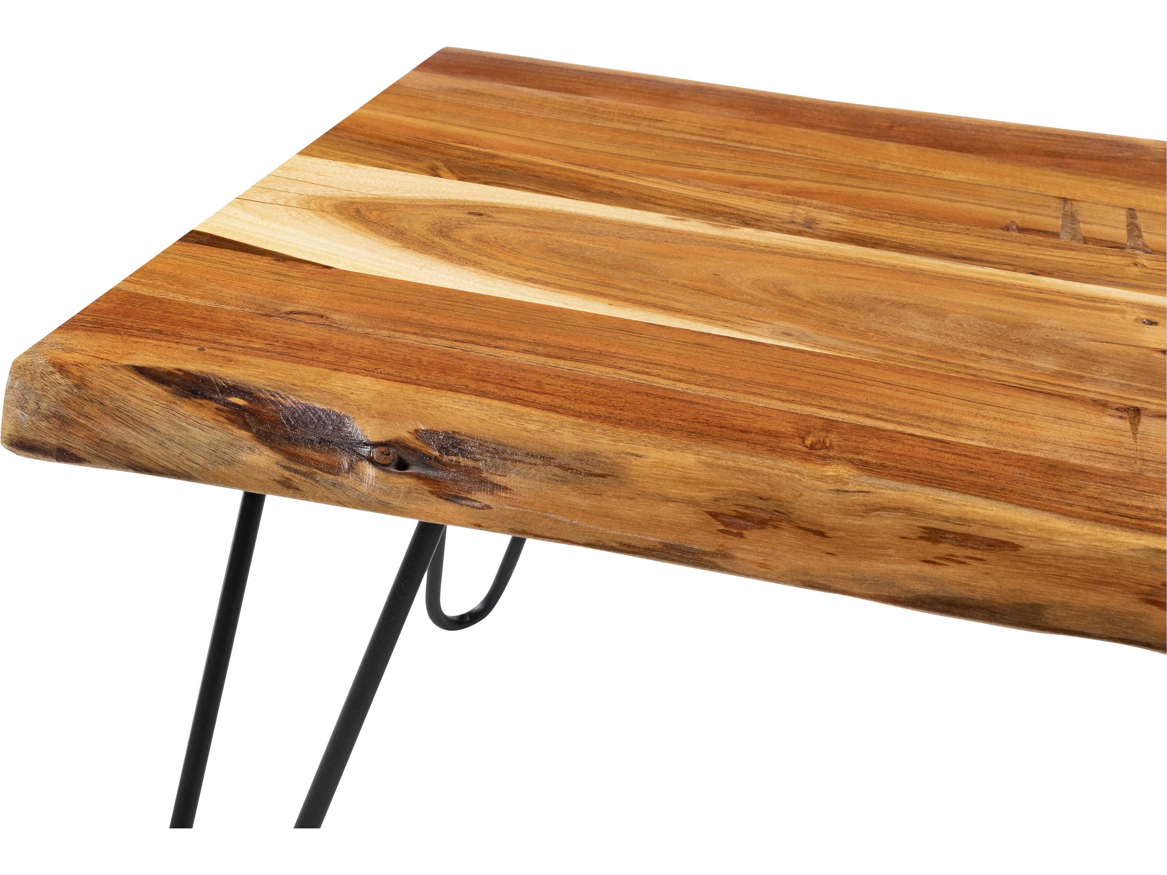 Surya Bergen Rectangular Wood Brown Black Coffee Table