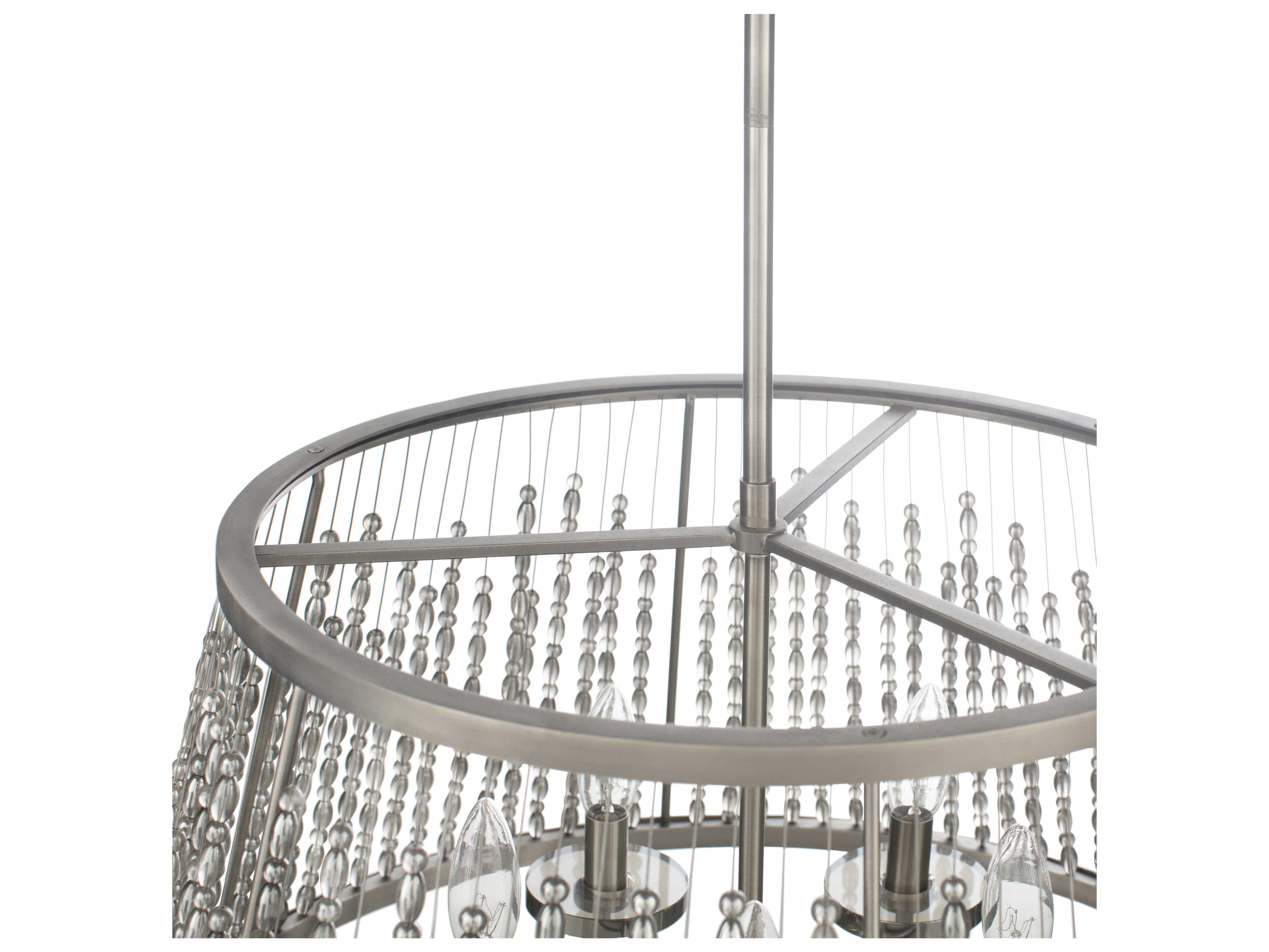 Surya Bijou 5-Light Metallic Nickel Pendant