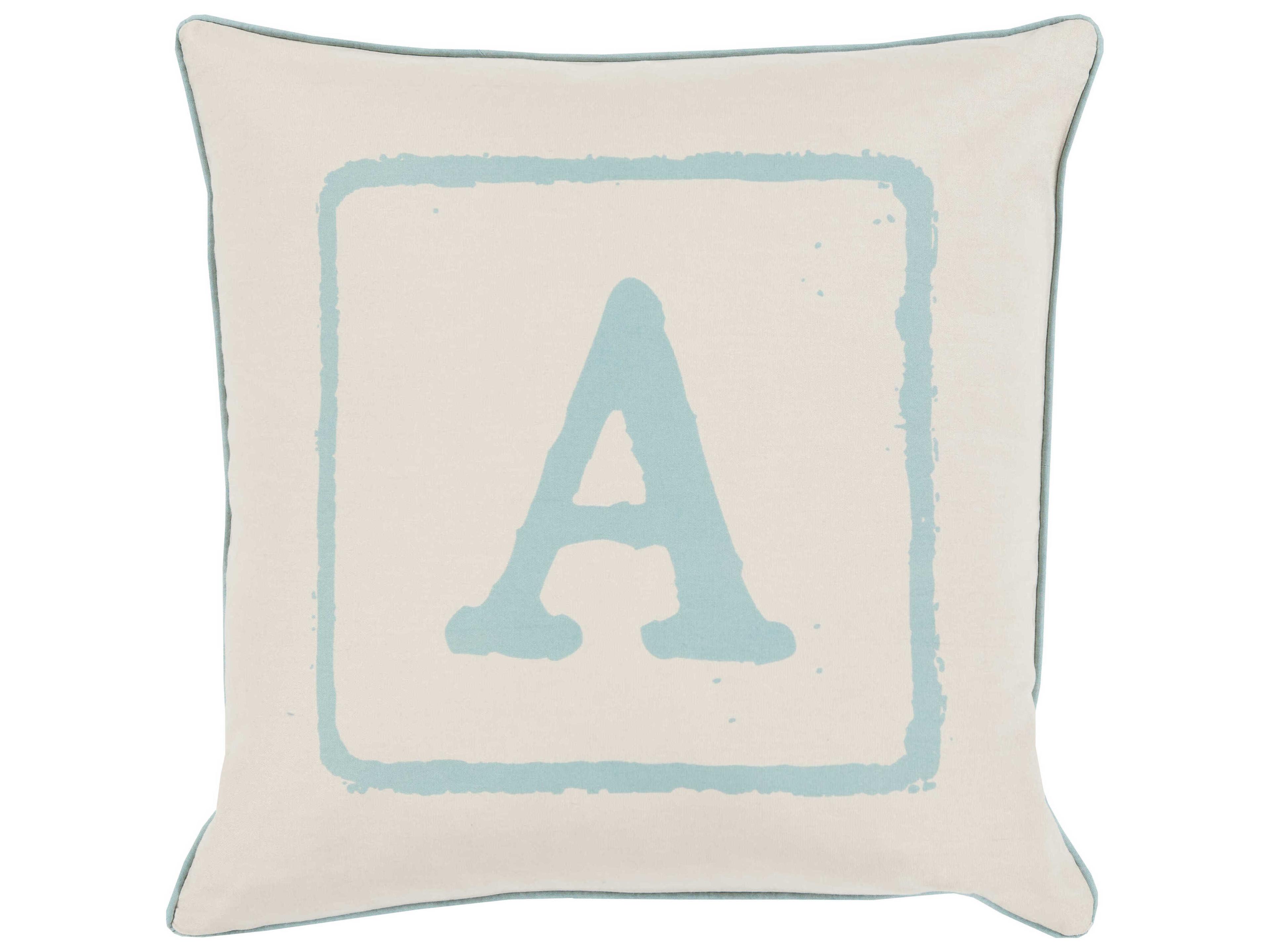 Big Kid Blocks Teal Pillow