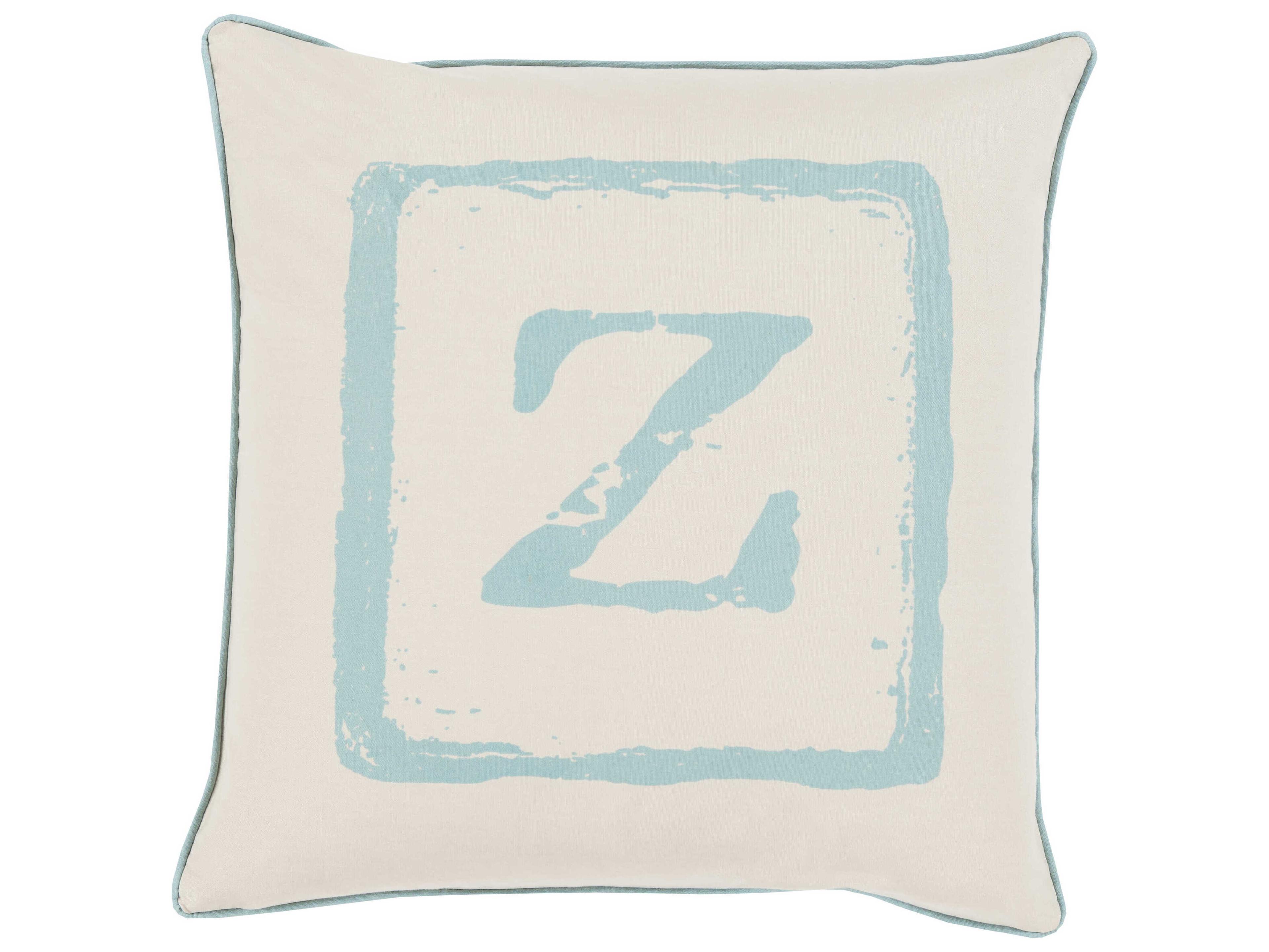 Big Kid Blocks Teal Pillow